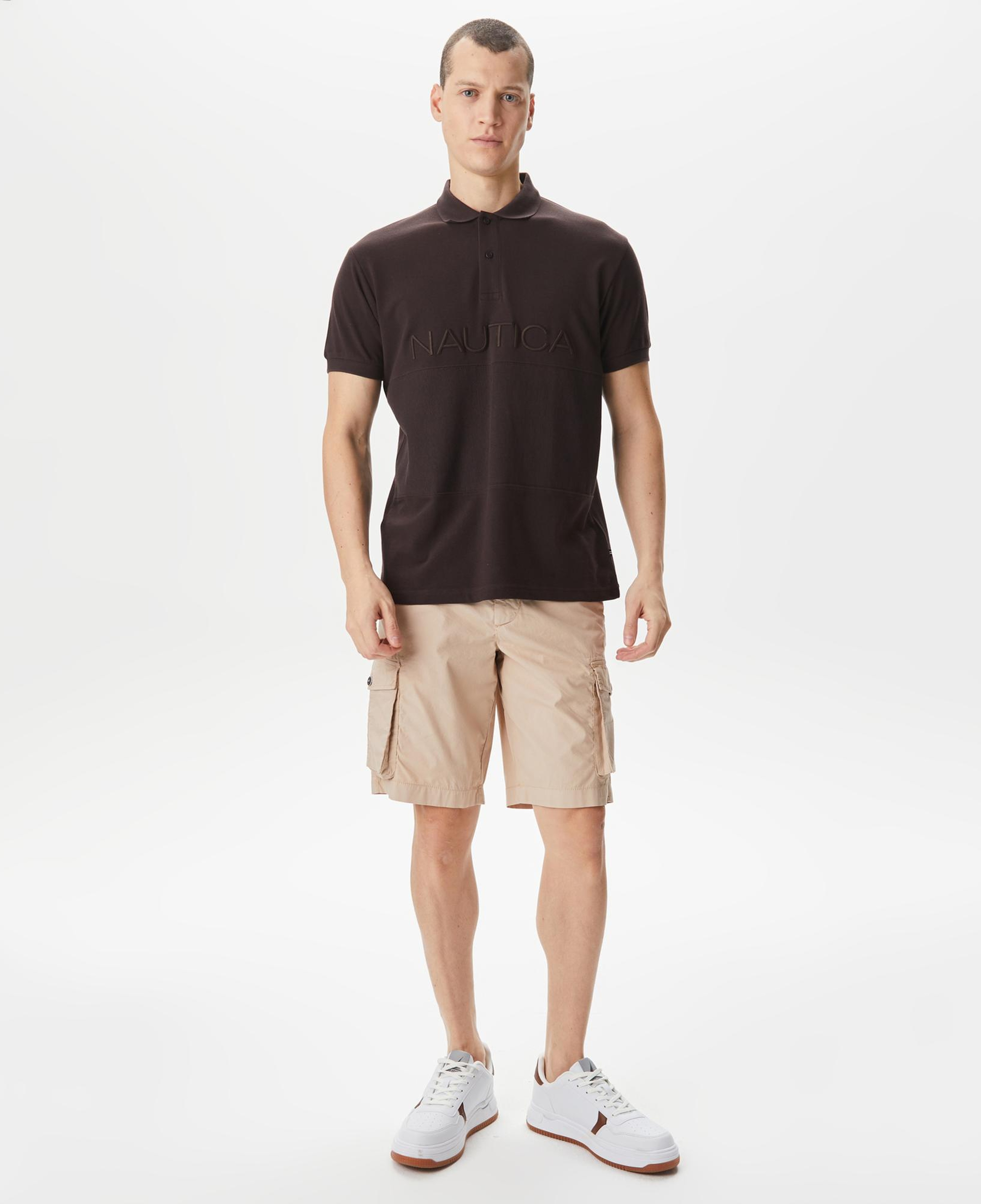 Nautica Erkek Kahverengi Classic Fit Polo Yaka T-Shirt