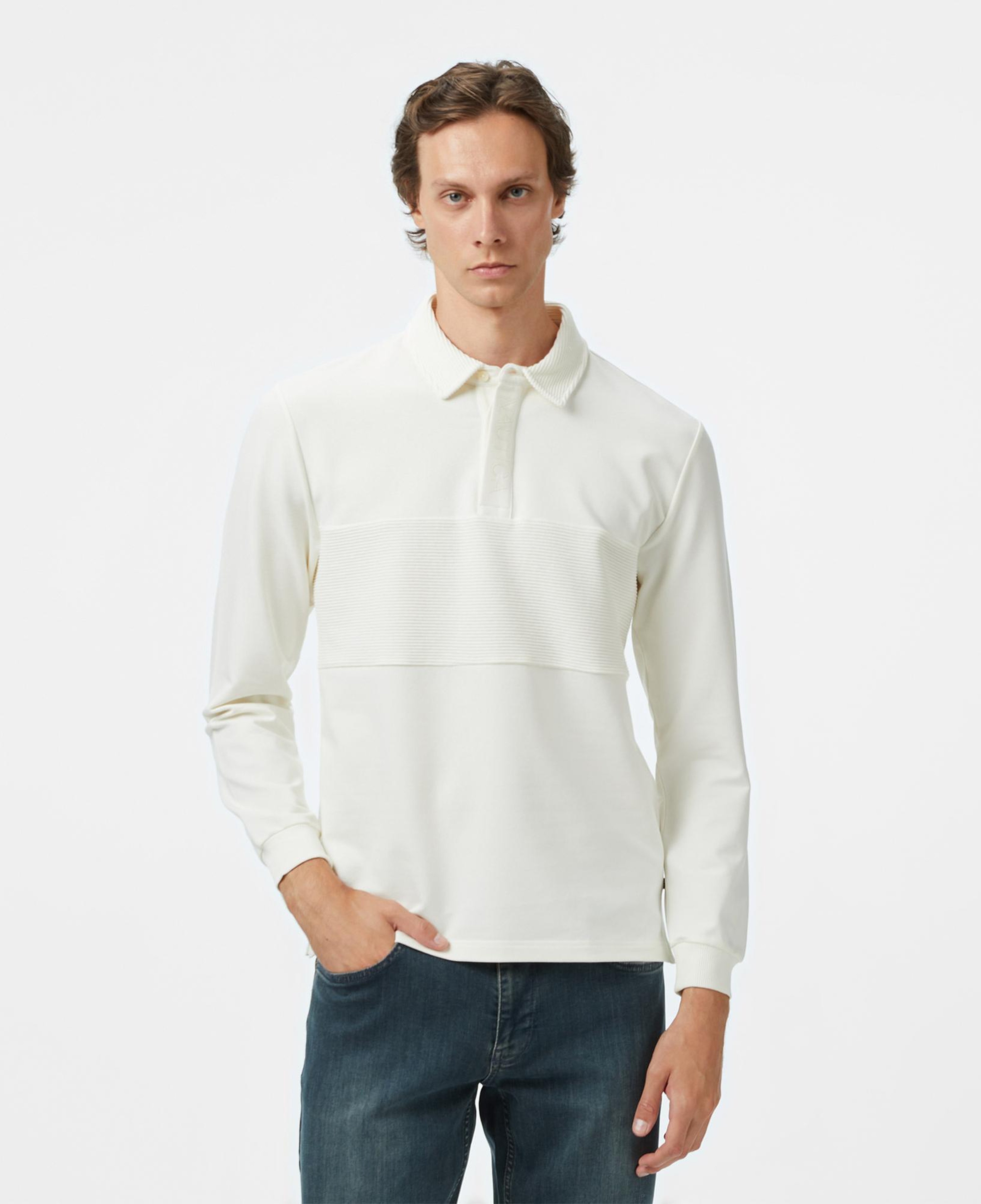 Nautica Erkek Krem Rengi Classic Fit Uzun Kollu Polo Yaka T-Shirt