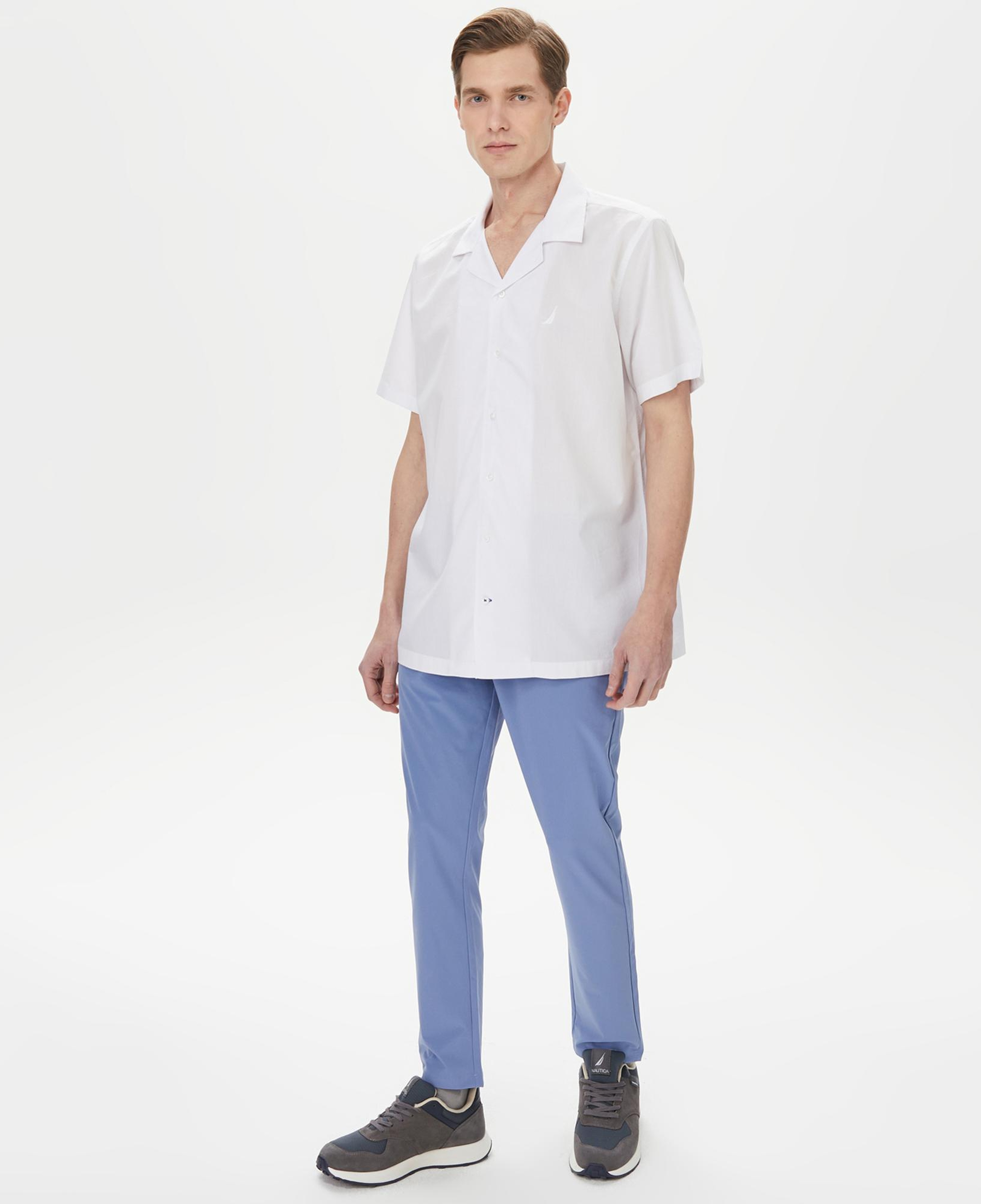 Nautica Erkek Beyaz Classic Fit Kısa Kollu Gömlek