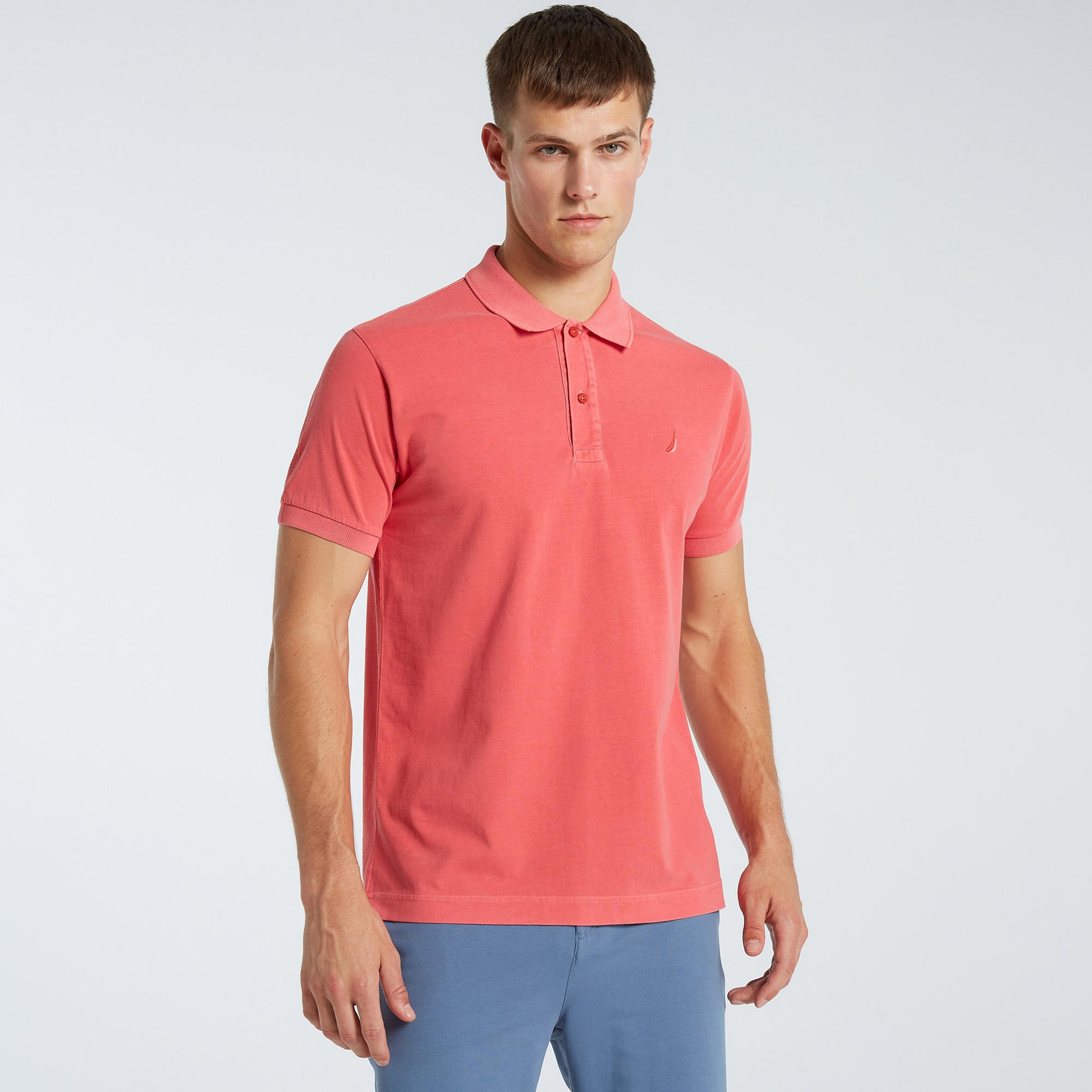 Nautica Erkek Turuncu Classic Fit Kısa Kollu Polo Yaka T-Shirt