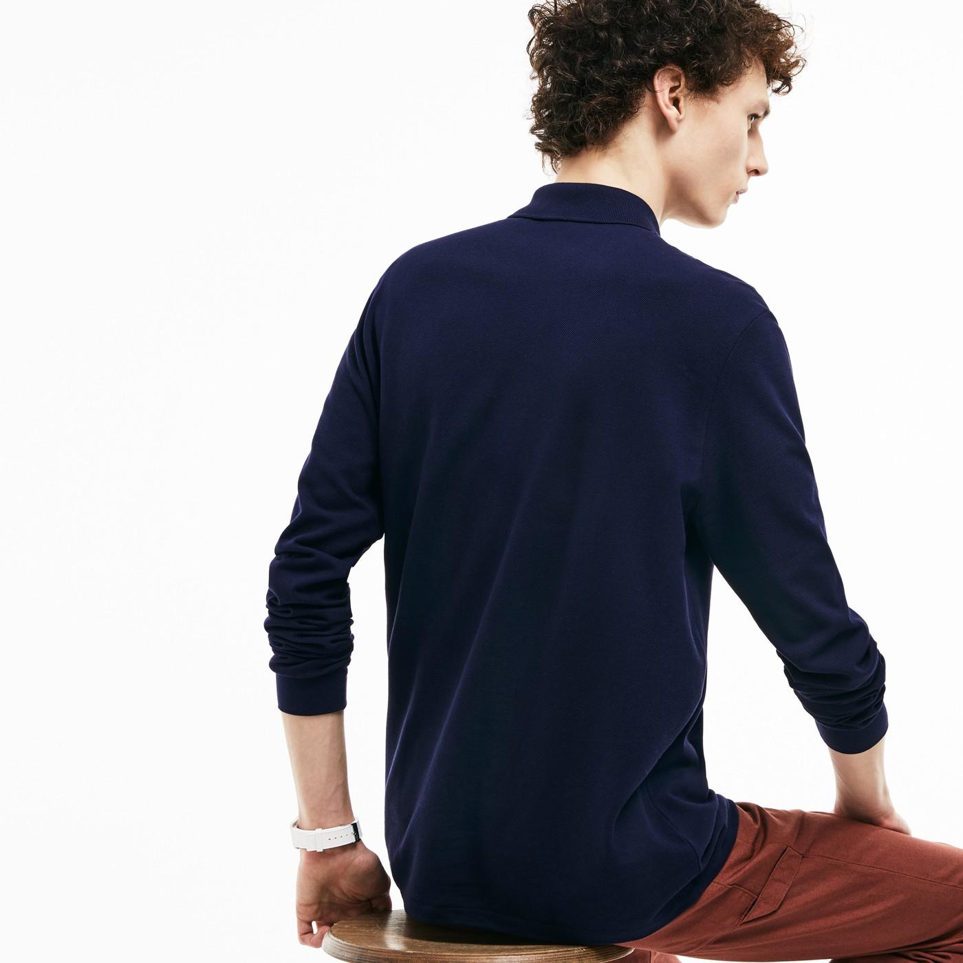 Lacoste Erkek Classic Fit Uzun Kollu Lacivert Polo