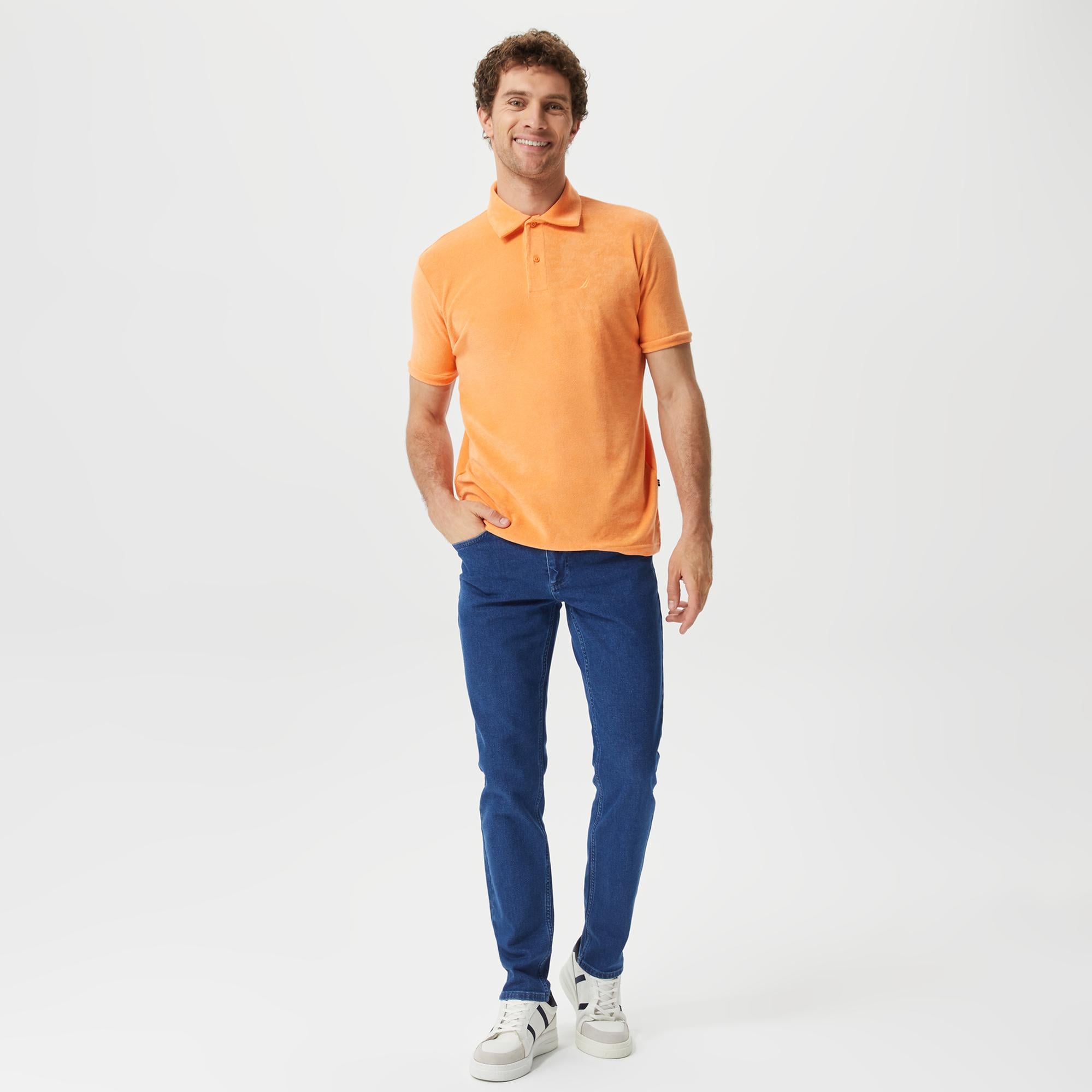 Nautica Erkek Turuncu Kısa Kollu Polo