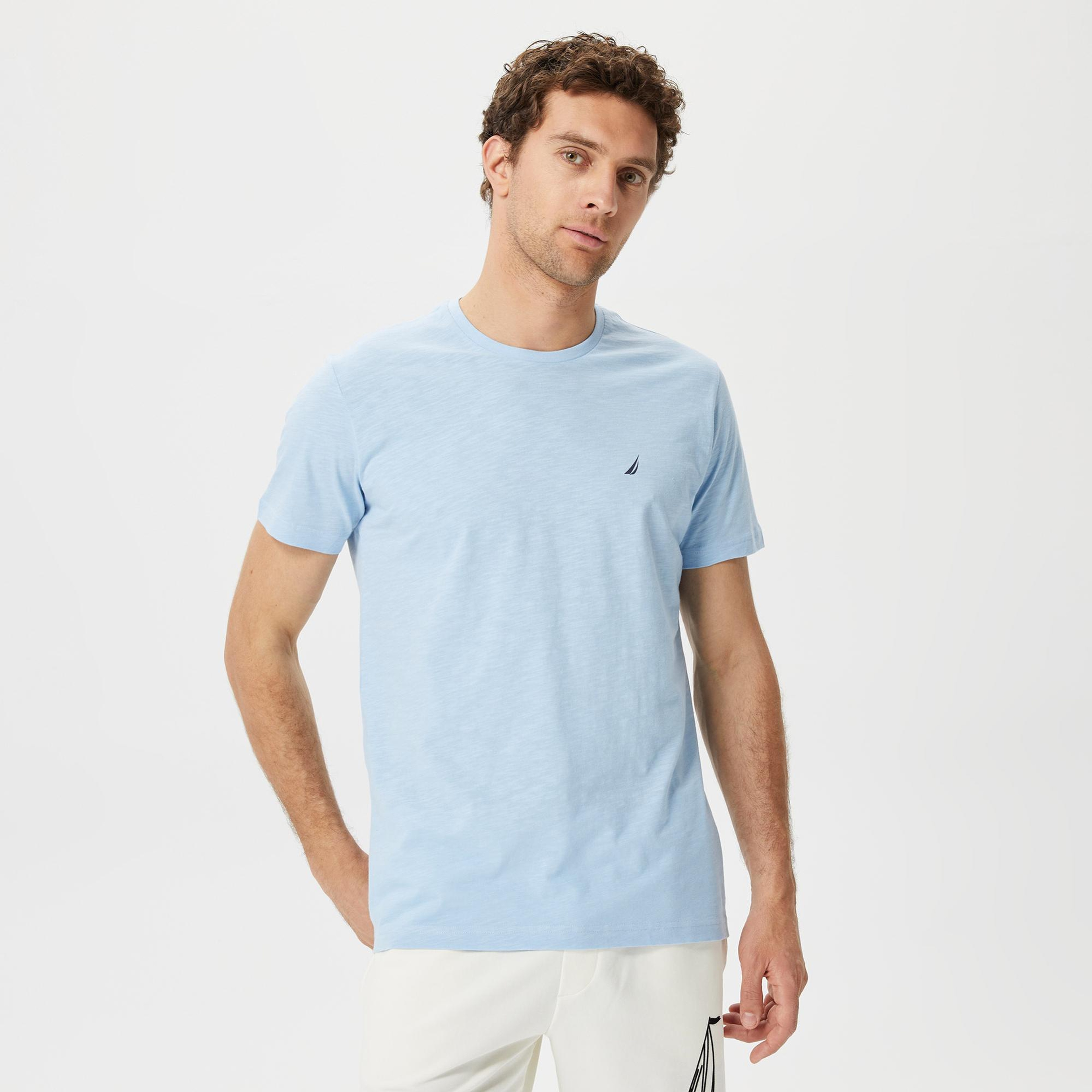 Nautica Erkek Mavi Standart Fit T-Shirt