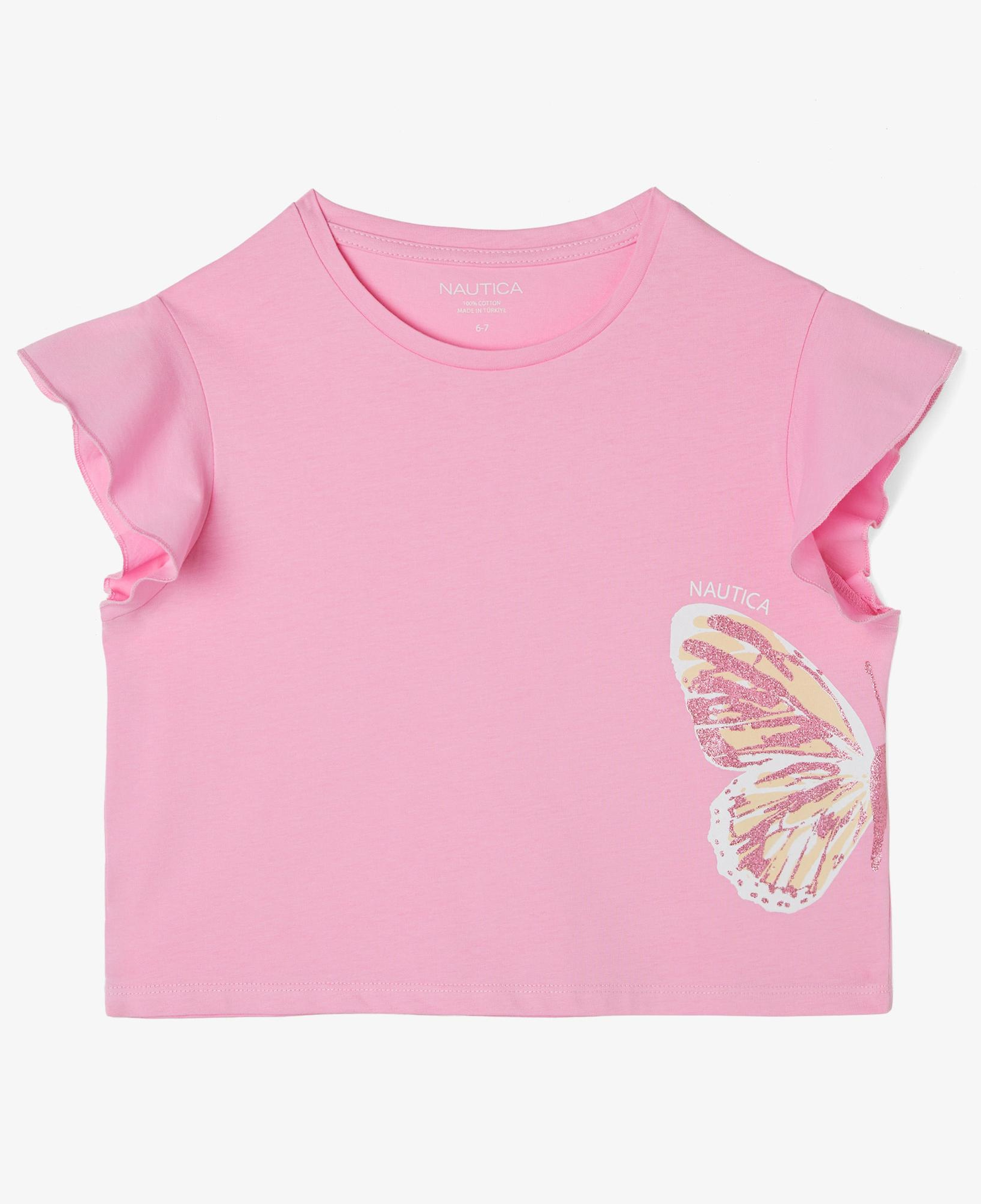 Nautica Kız Çocuk Pembe Relaxed Fit T-Shirt