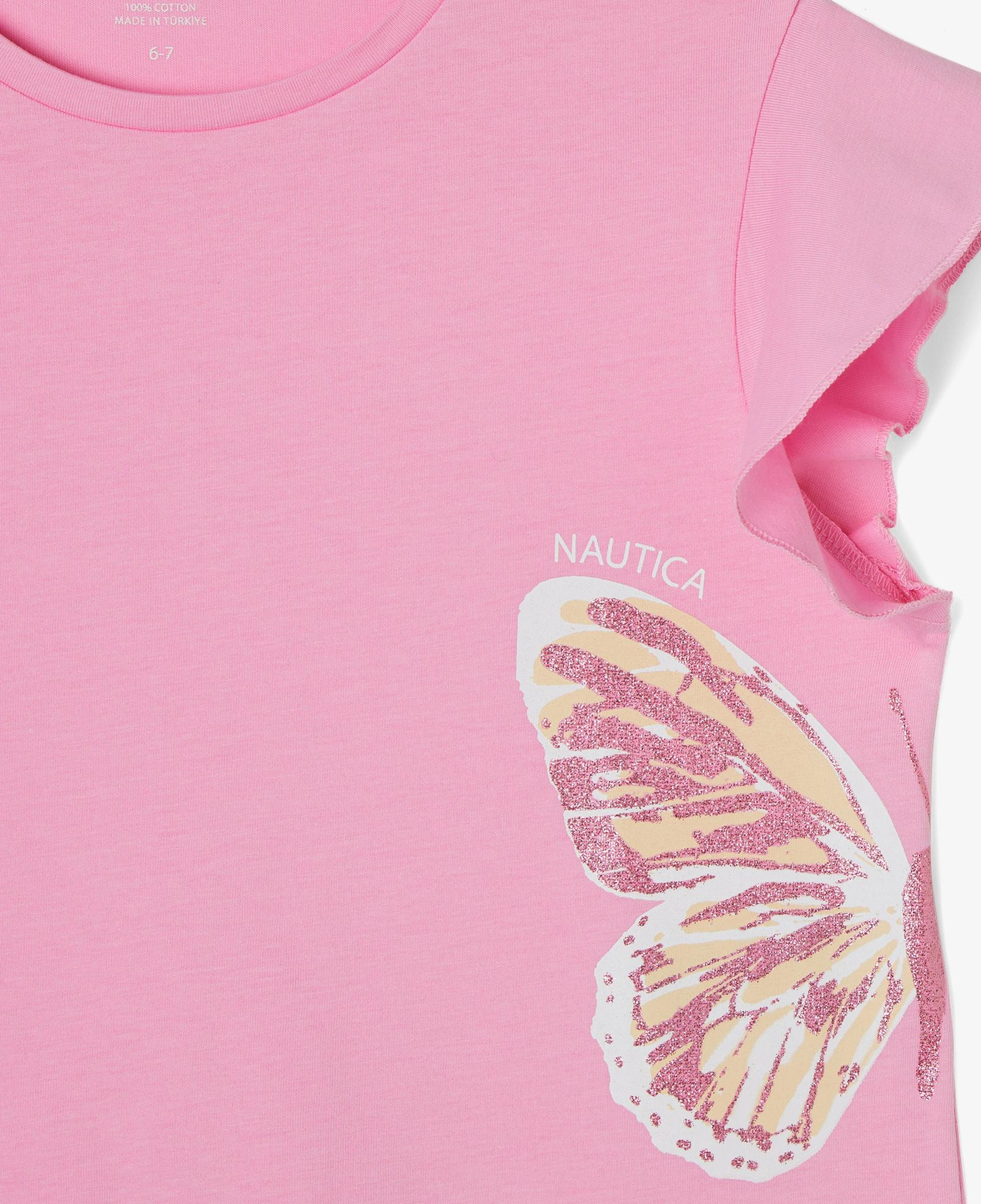 Nautica Kız Çocuk Pembe Relaxed Fit T-Shirt