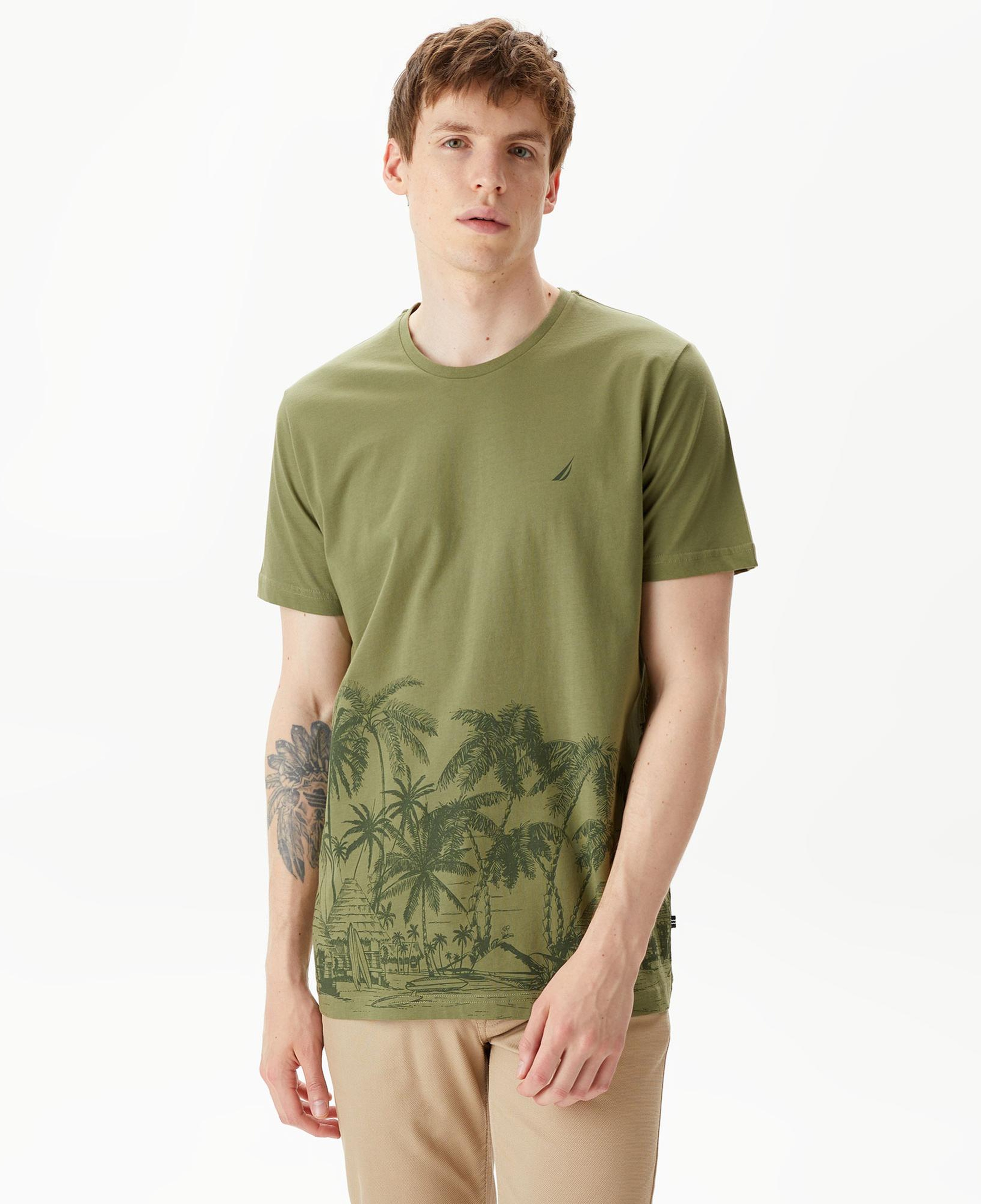 Nautica Erkek Yeşil Standart Fit T-Shirt
