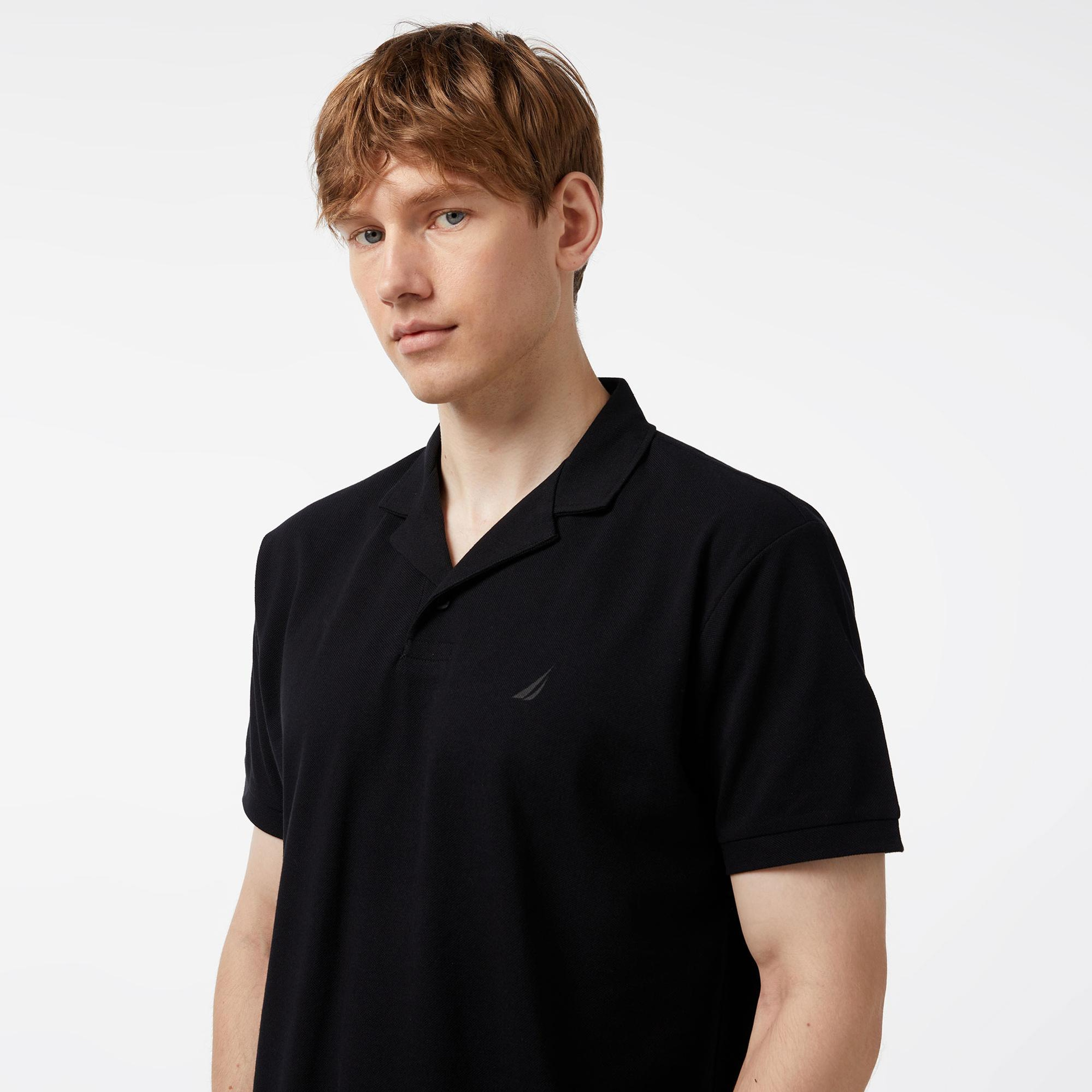 Nautica Erkek Siyah Classic Fit Kısa Kollu Polo