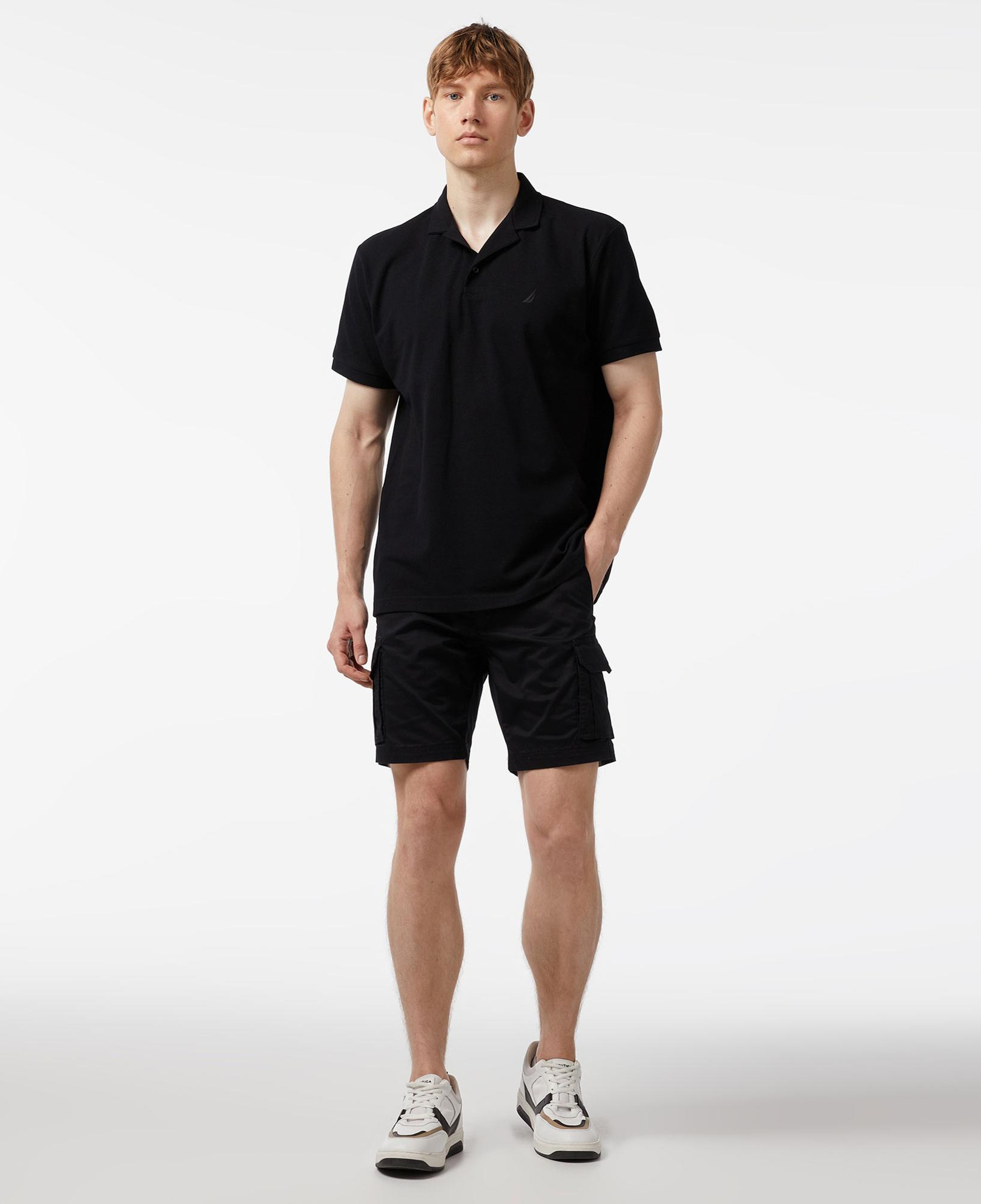 Nautica Erkek Siyah Classic Fit Kısa Kollu Polo