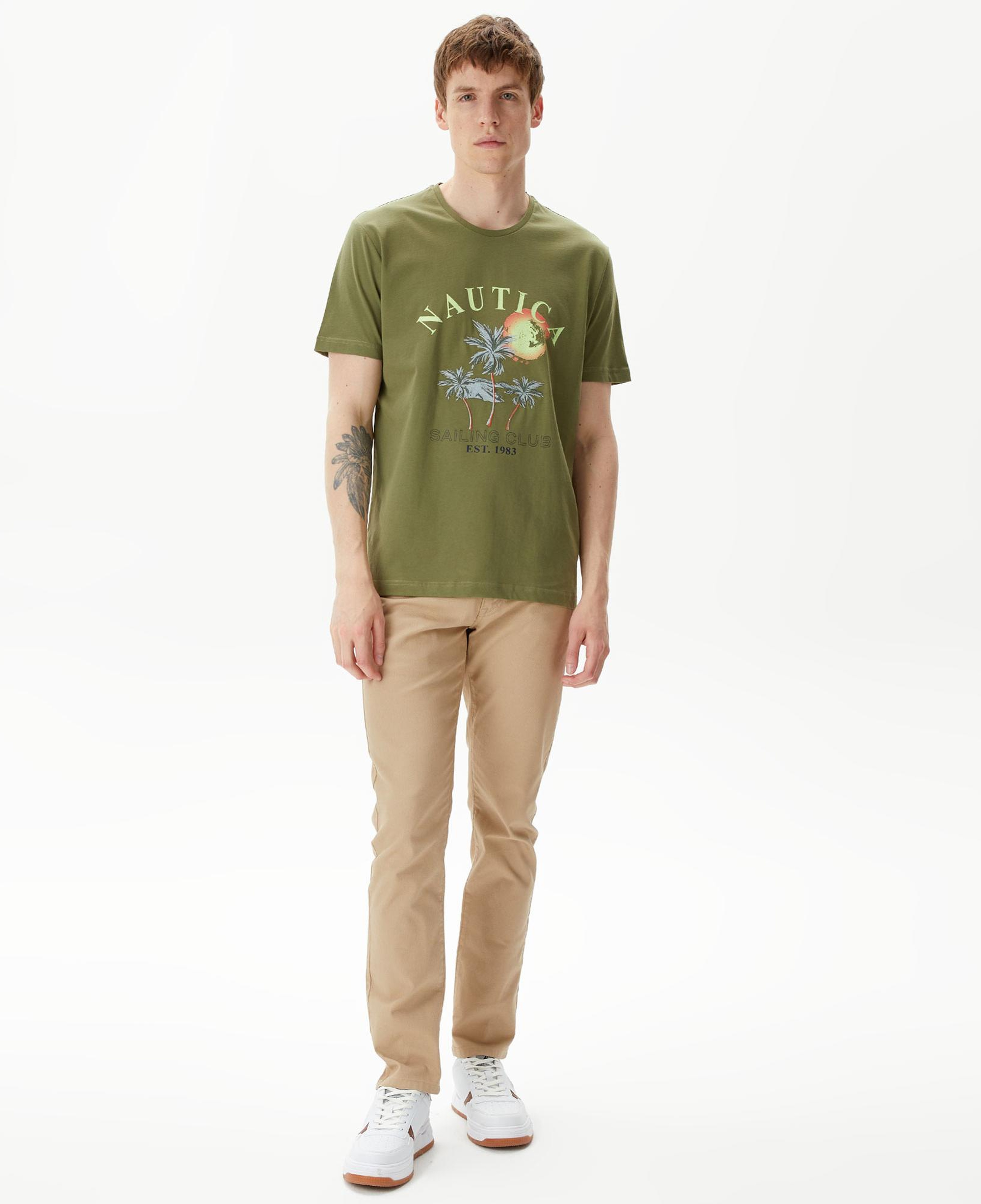 Nautica Erkek Yeşil Standart Fit T-Shirt