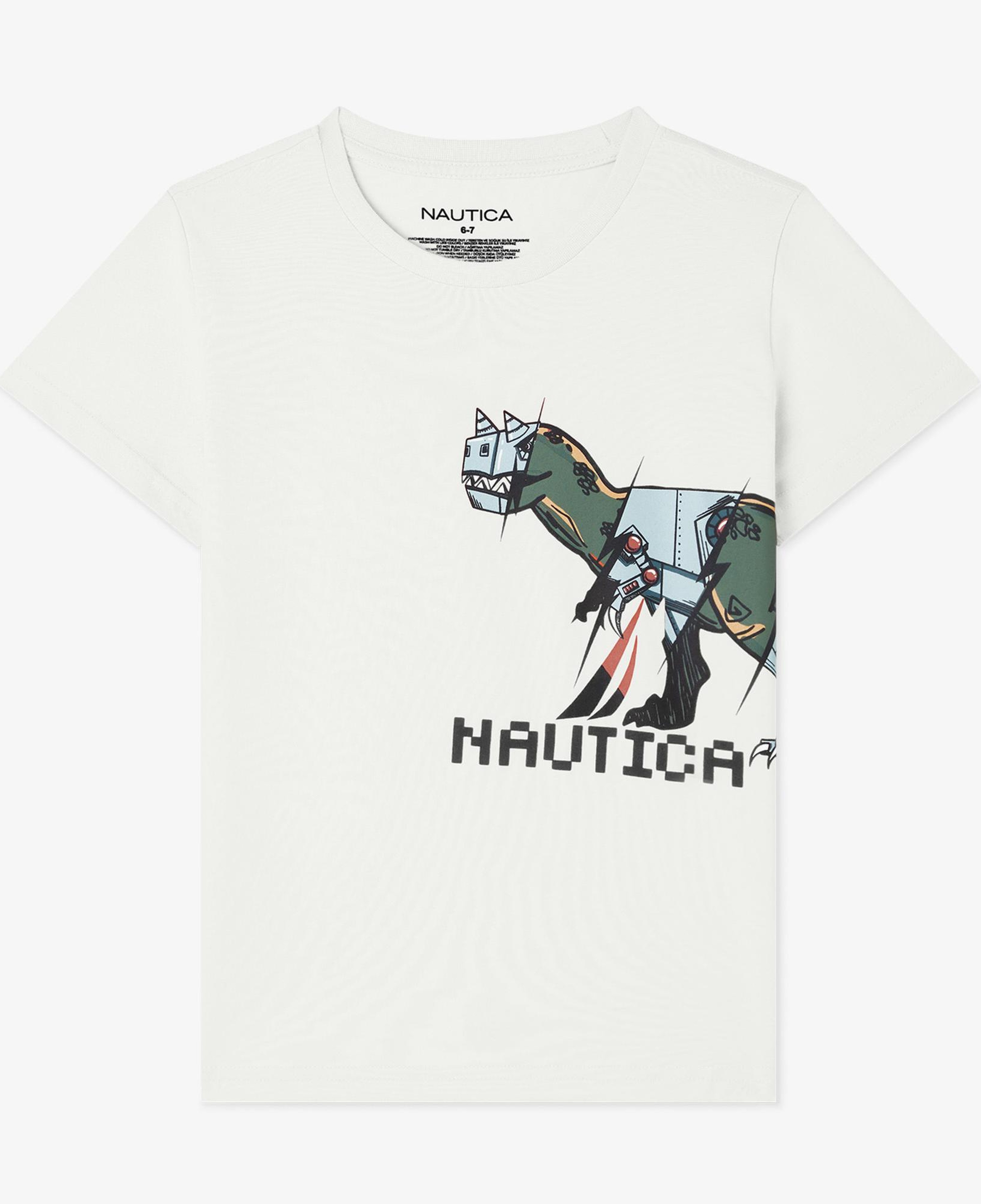 Nautica Erkek Çocuk Kırık Beyaz T-Shirt