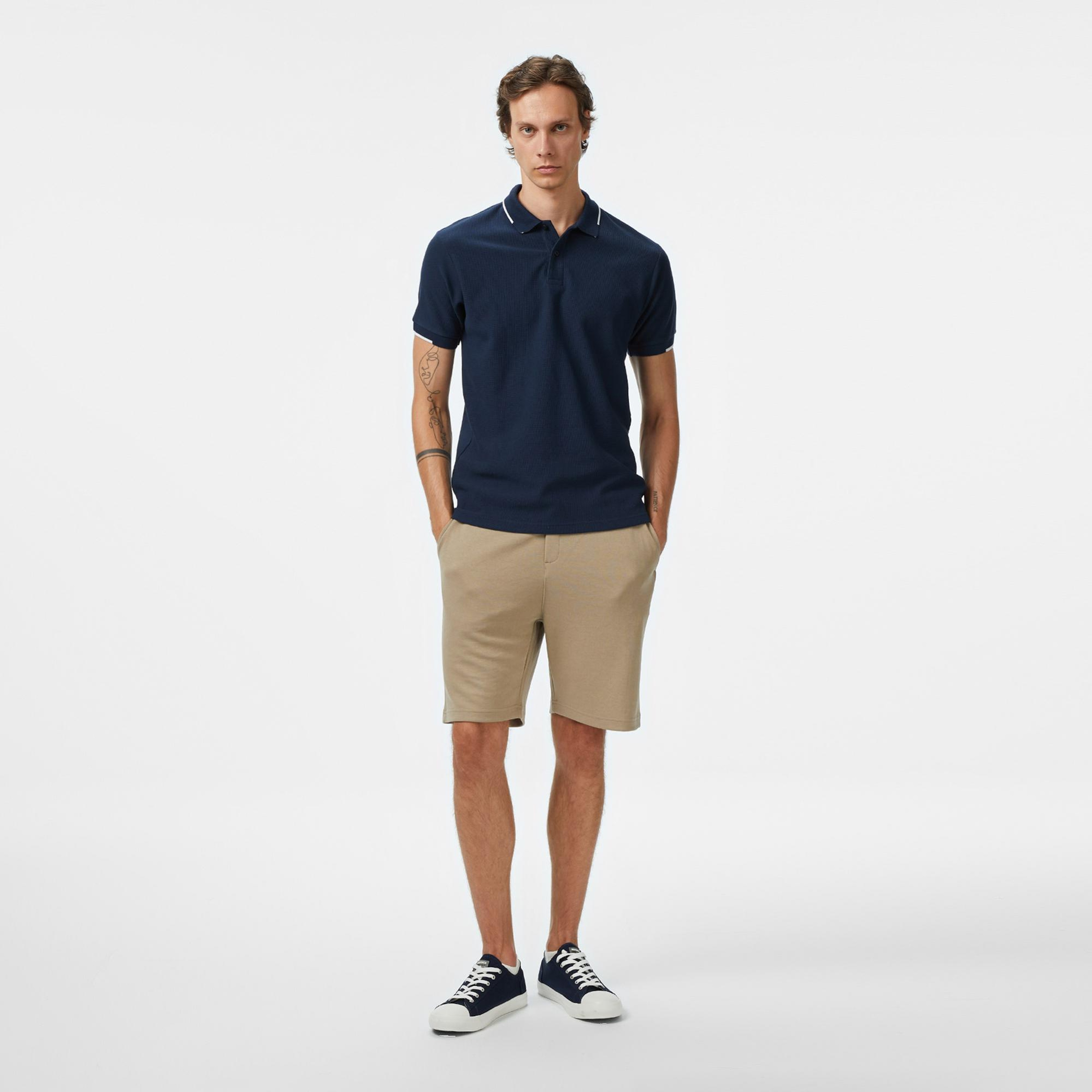 Nautica Erkek Lacivert Classic Fit Polo Yaka T-Shirt