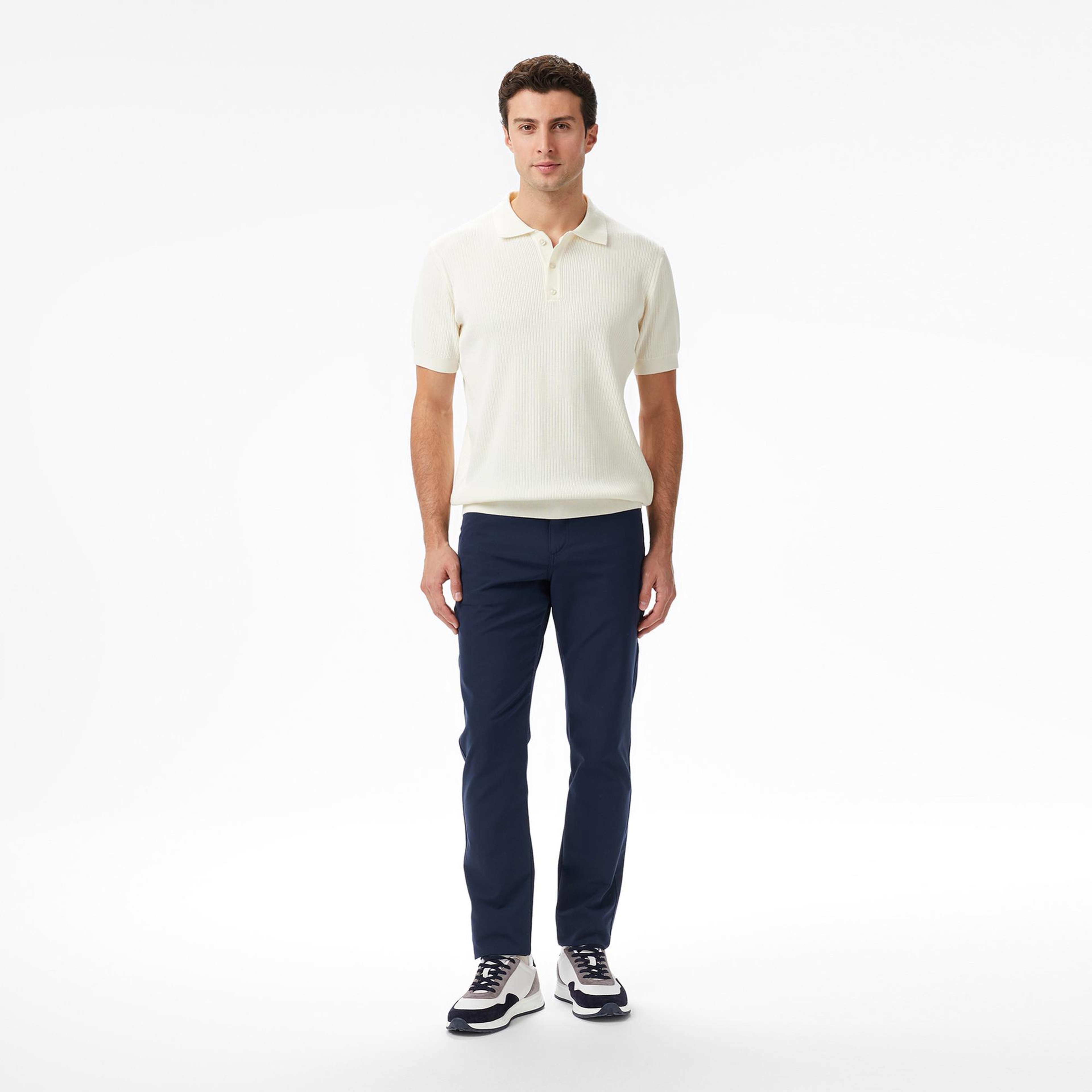 Nautica Erkek Krem Rengi Regular Fit Kısa Kollu Triko