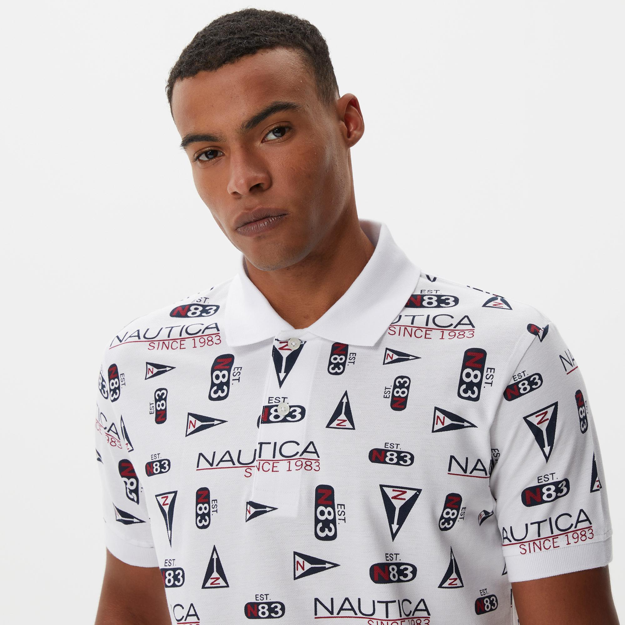 Nautica Erkek Beyaz Kısa Kollu Polo Yaka T-Shirt