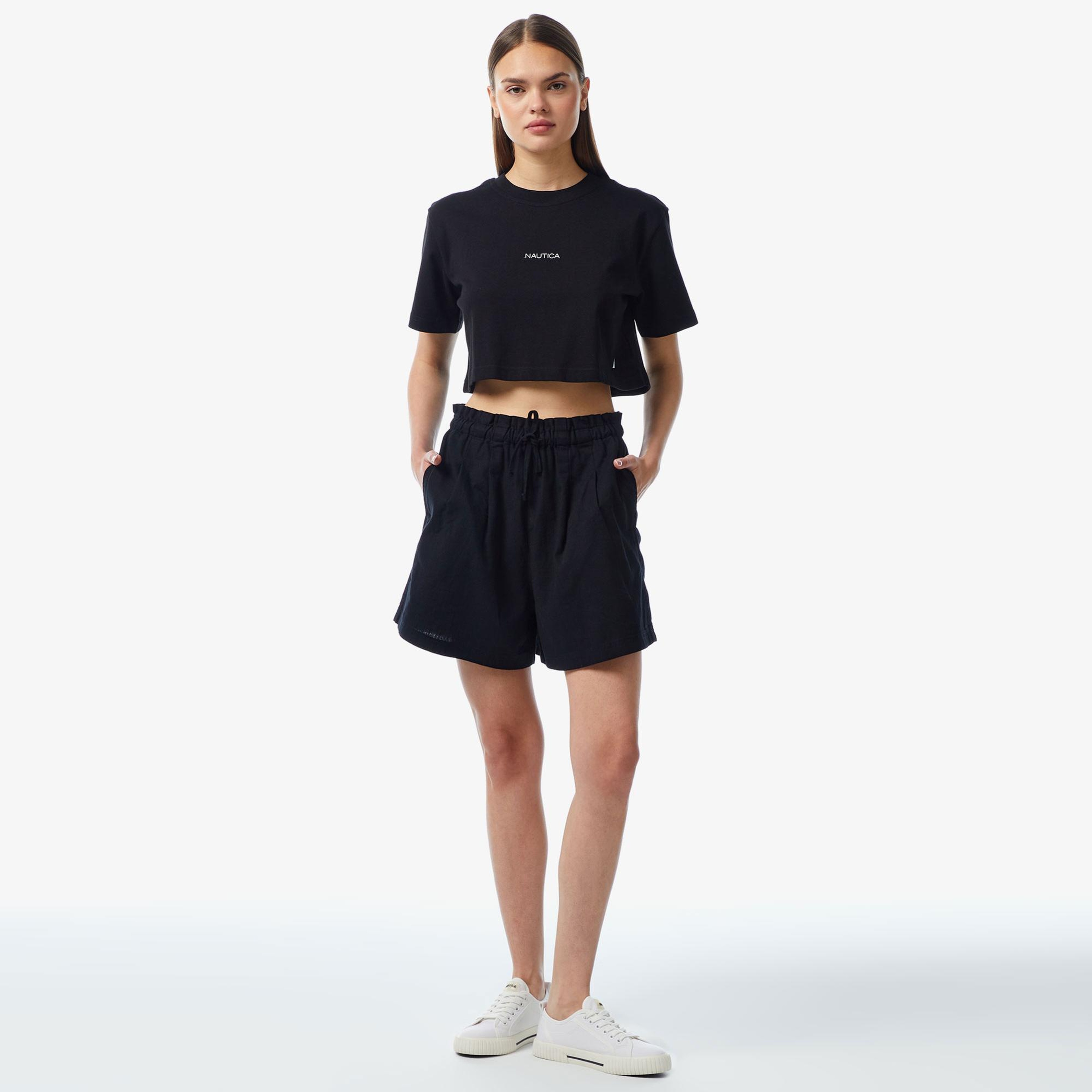 Nautica Kadın Siyah Relaxed Fit Şort