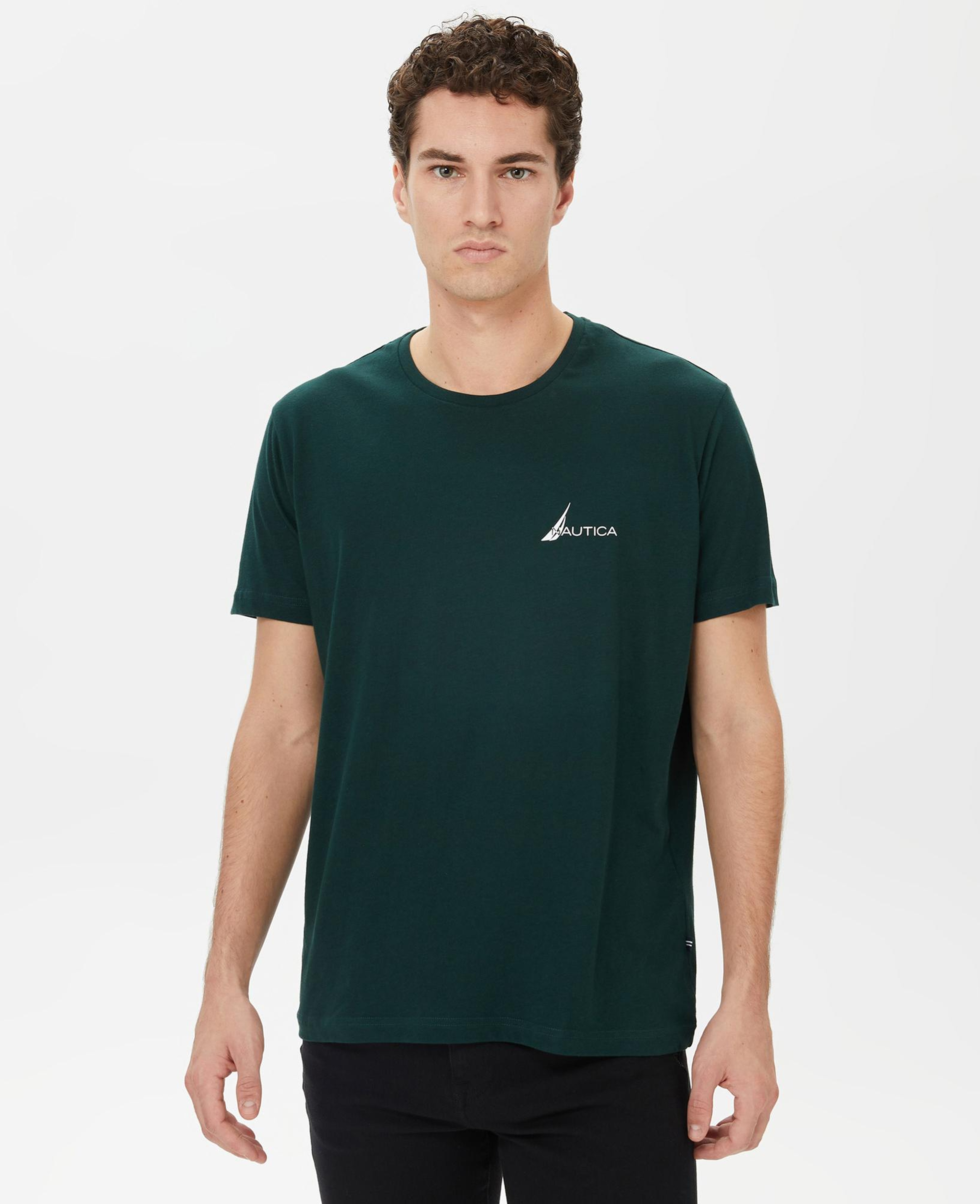 Nautica Erkek Yeşil Kısa Kollu Standart Fit T-Shirt