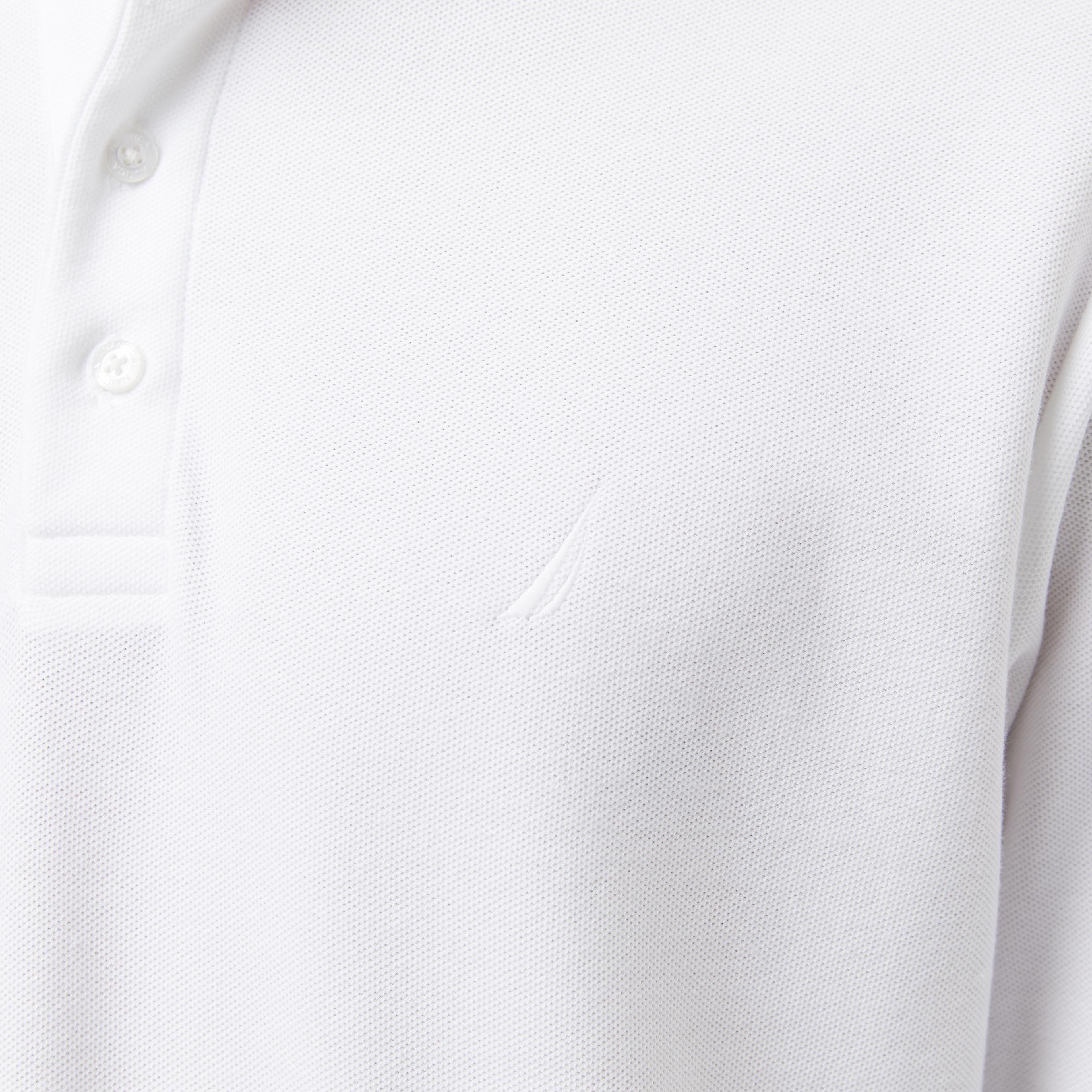 Nautica Erkek Beyaz Classic Fit Uzun Kollu Polo Yaka T-Shirt