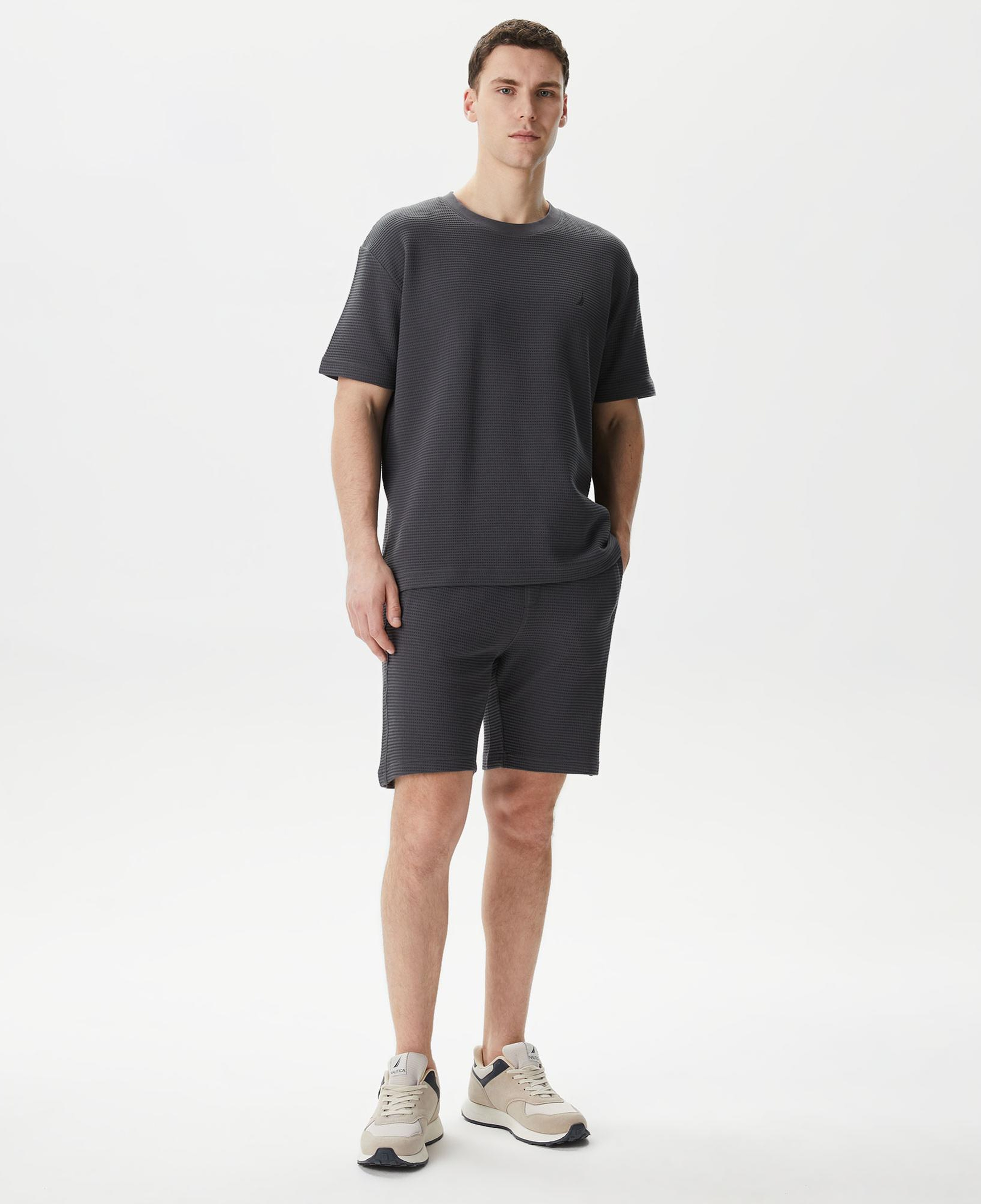 Nautica Erkek Gri Standart Fit Şort