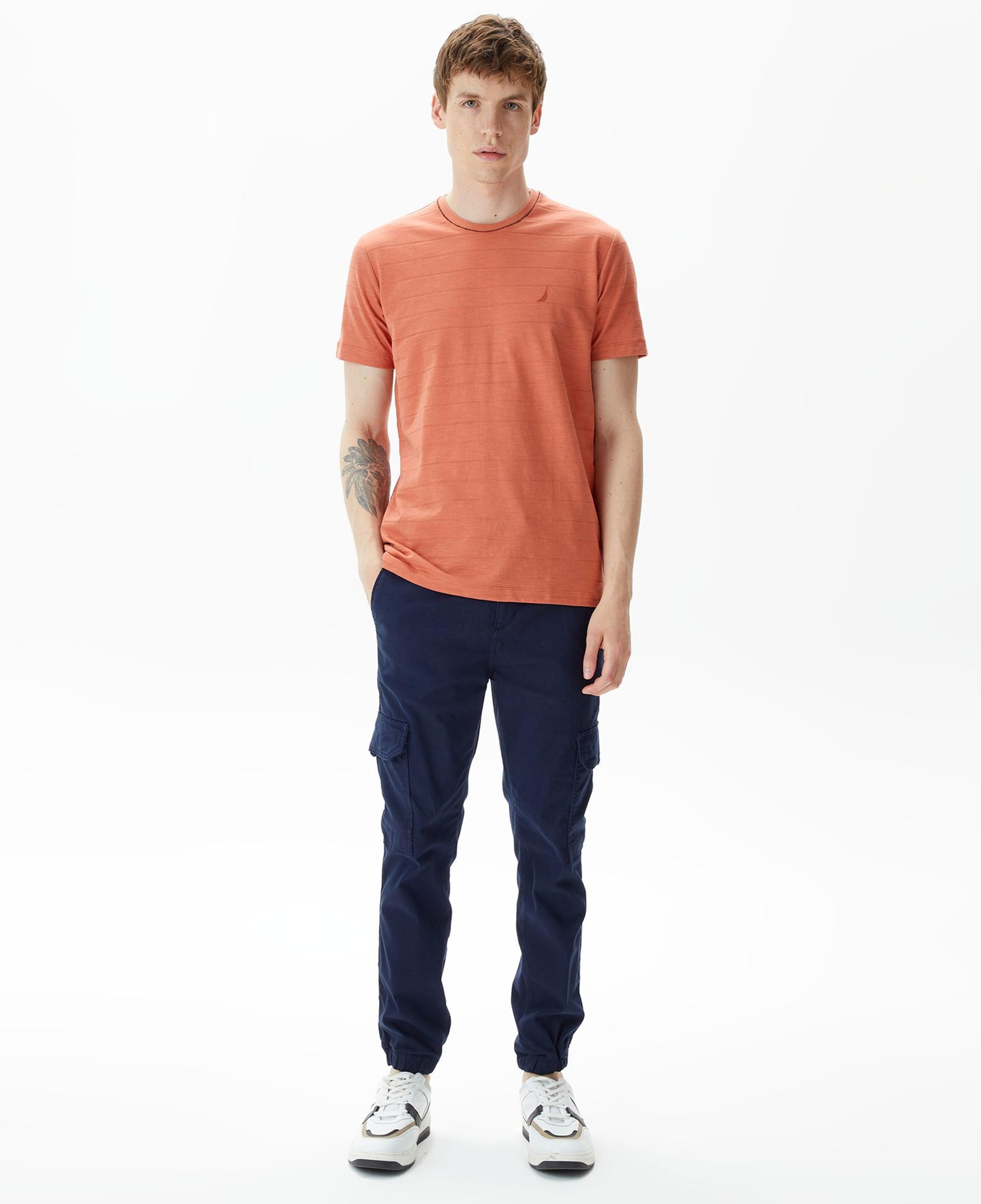 Nautica Erkek Turuncu Standart Fit T-Shirt