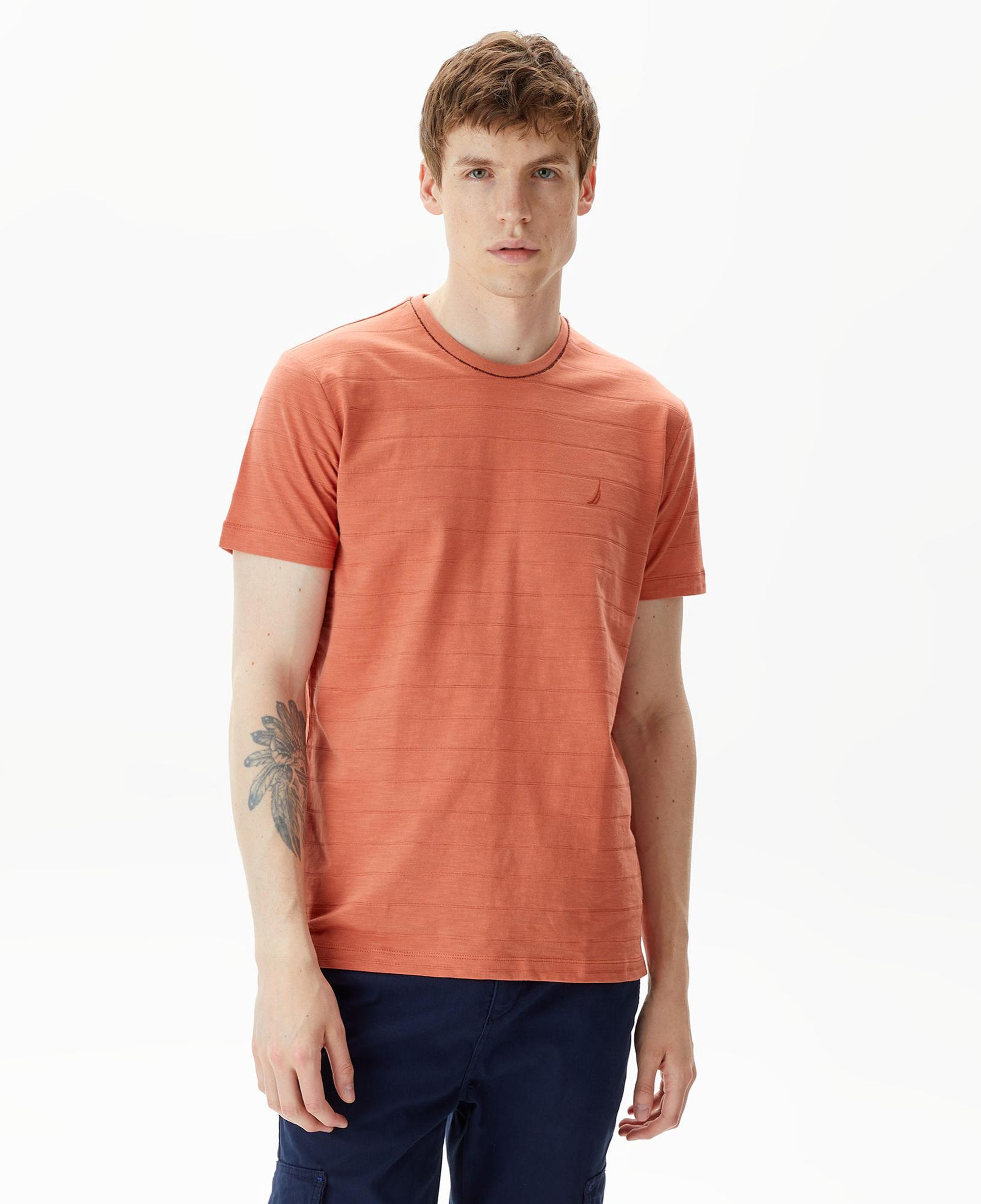 Nautica Erkek Turuncu Standart Fit T-Shirt