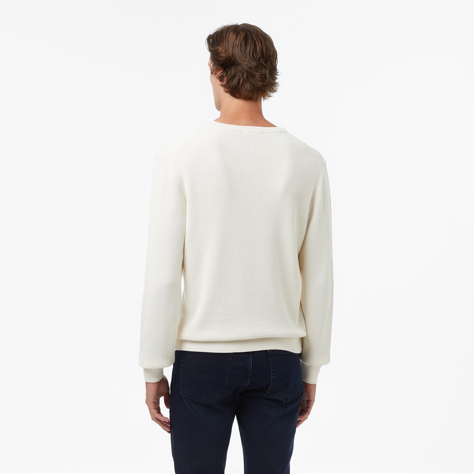 Nautica Erkek Krem Rengi Classic Fit Kazak