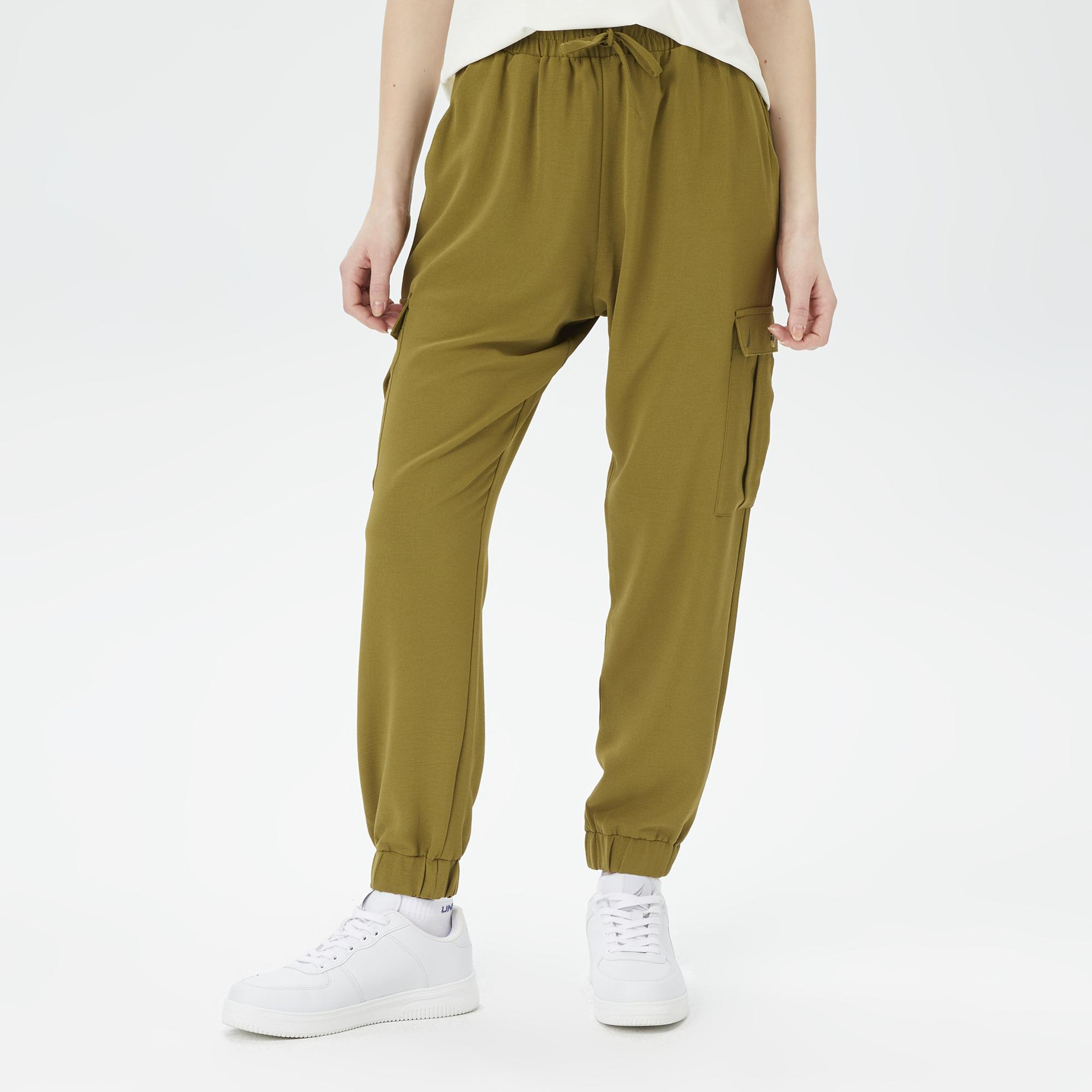 Nautica Kadın Yeşil Relaxed Fit Pantolon