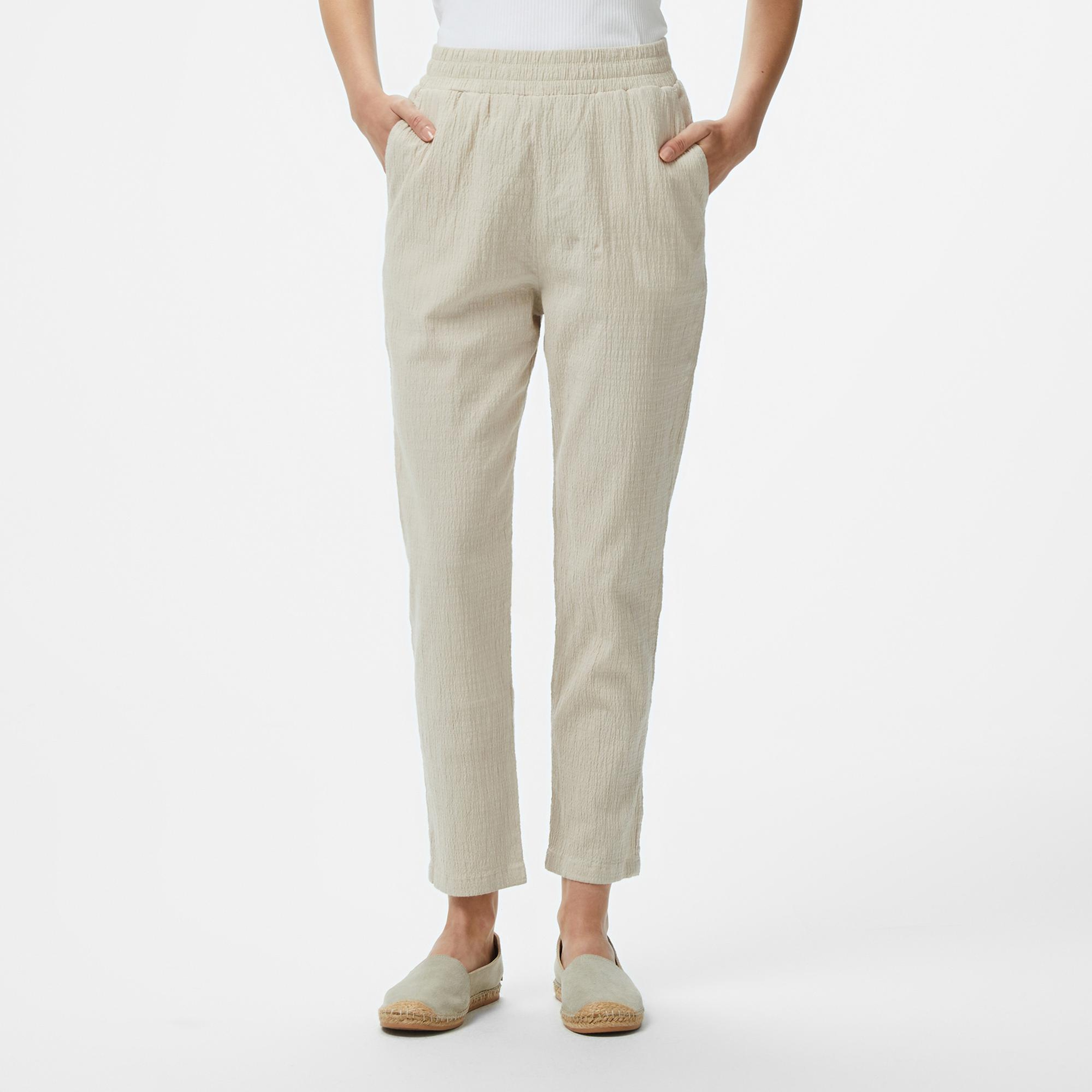 Nautica Kadın Bej Regular Fit Pantolon