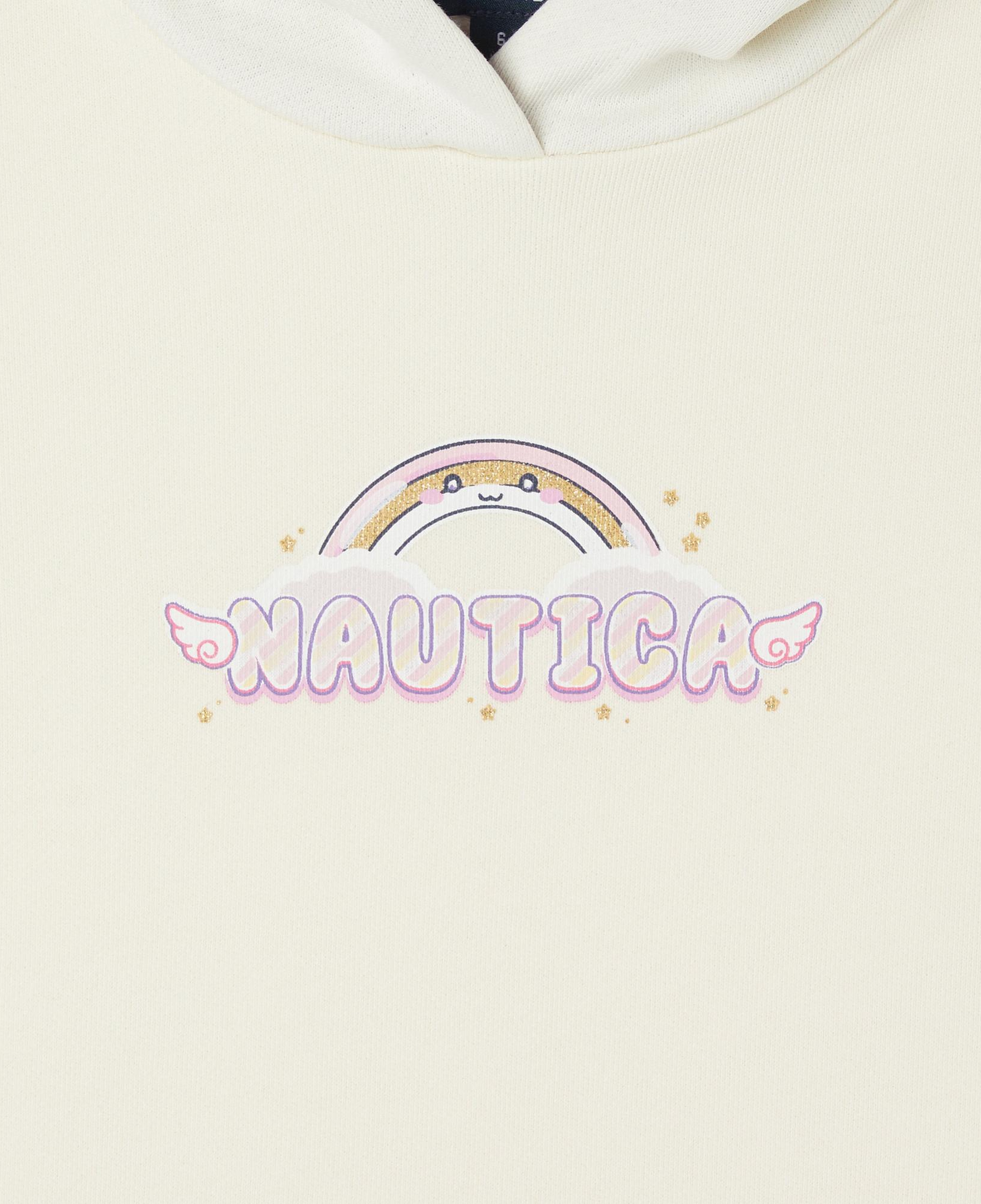 Nautica Kız Çocuk Kırık Beyaz Sweatshirt