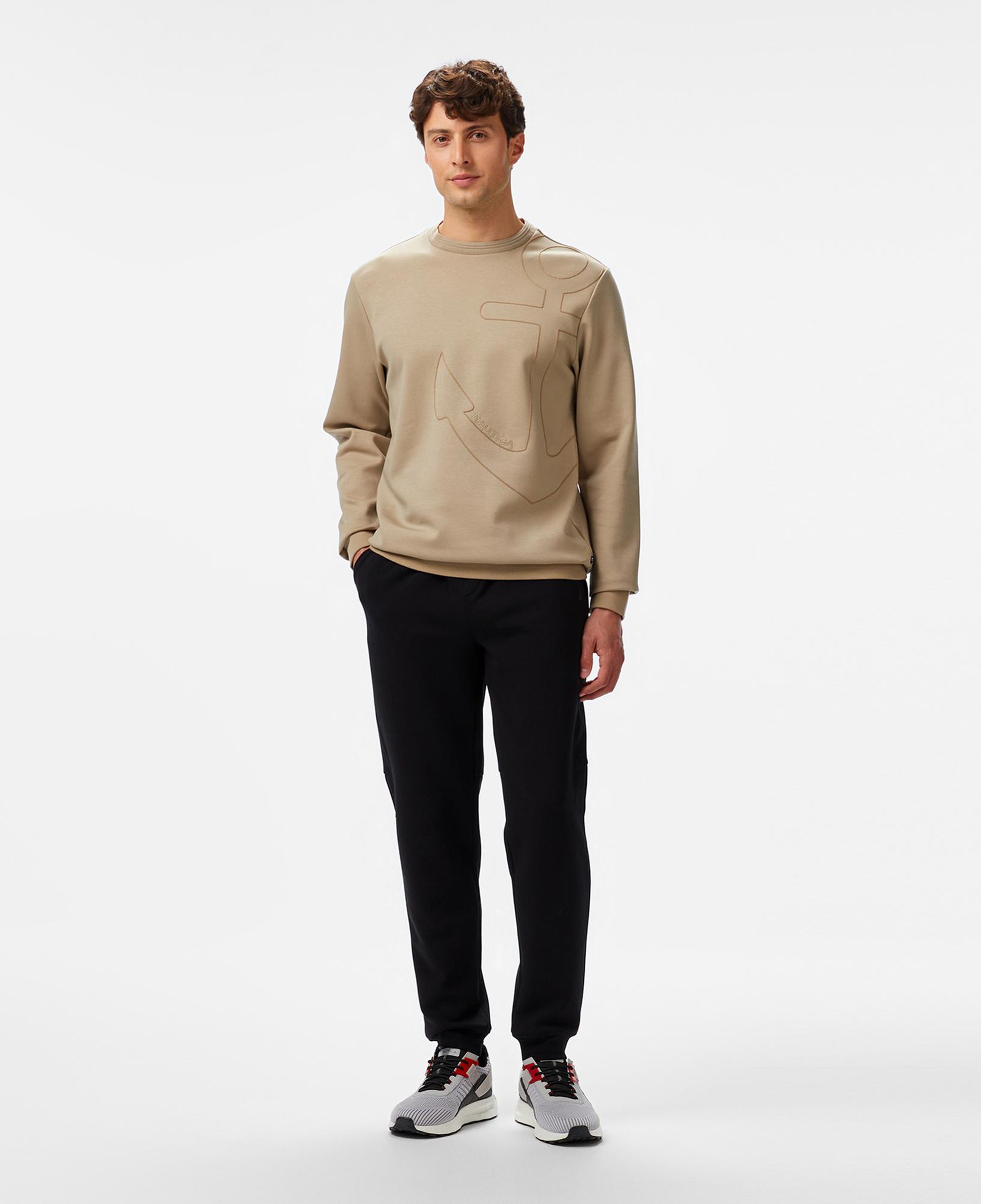 Nautica Erkek Bej Regular Fit Sweatshirt