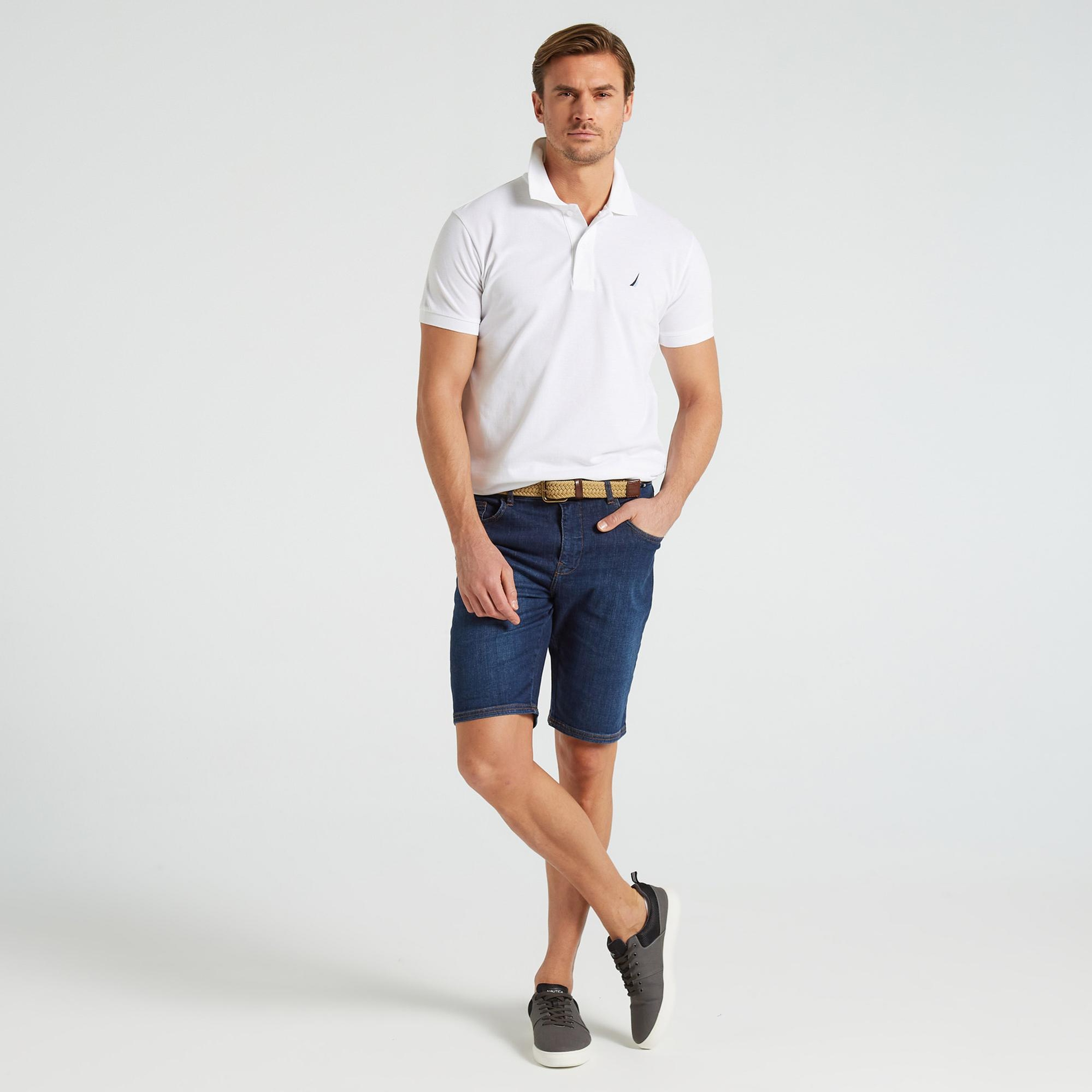 Nautica Erkek Beyaz Classic Fit Kısa Kollu Polo Yaka T-Shirt