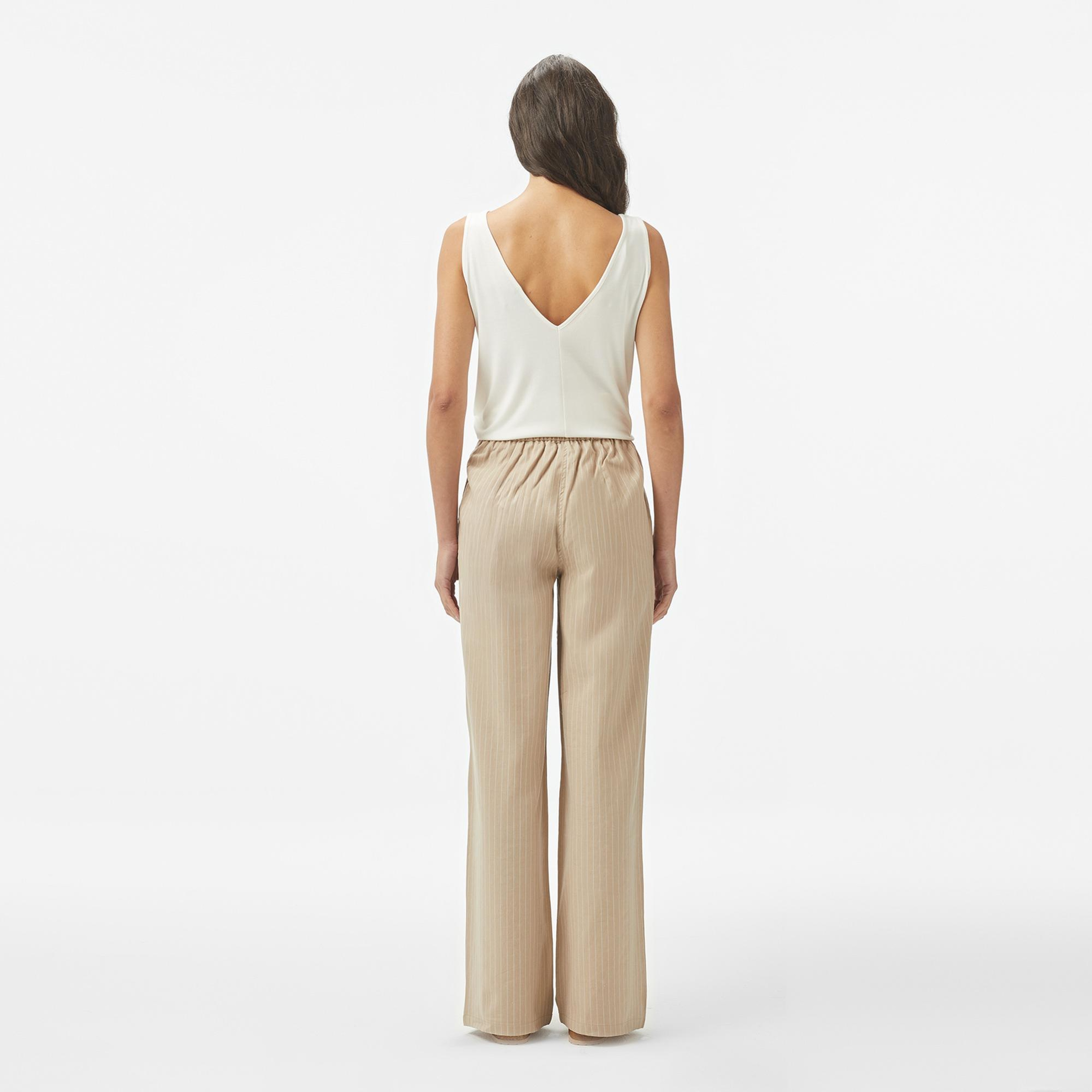 Nautica Kadın Bej Regular Fit Pantolon