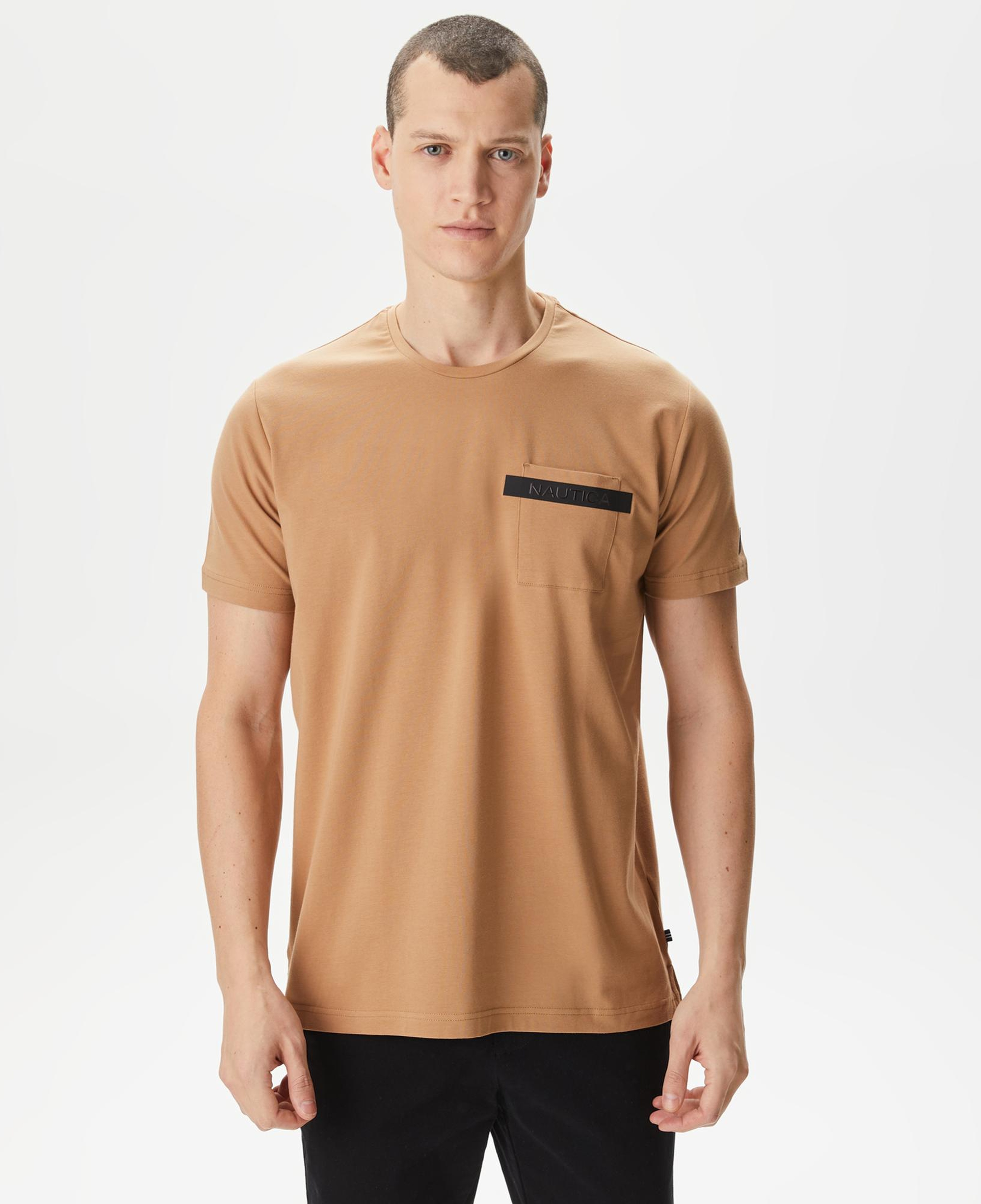 Nautica Erkek Bej Standart Fit T-Shirt