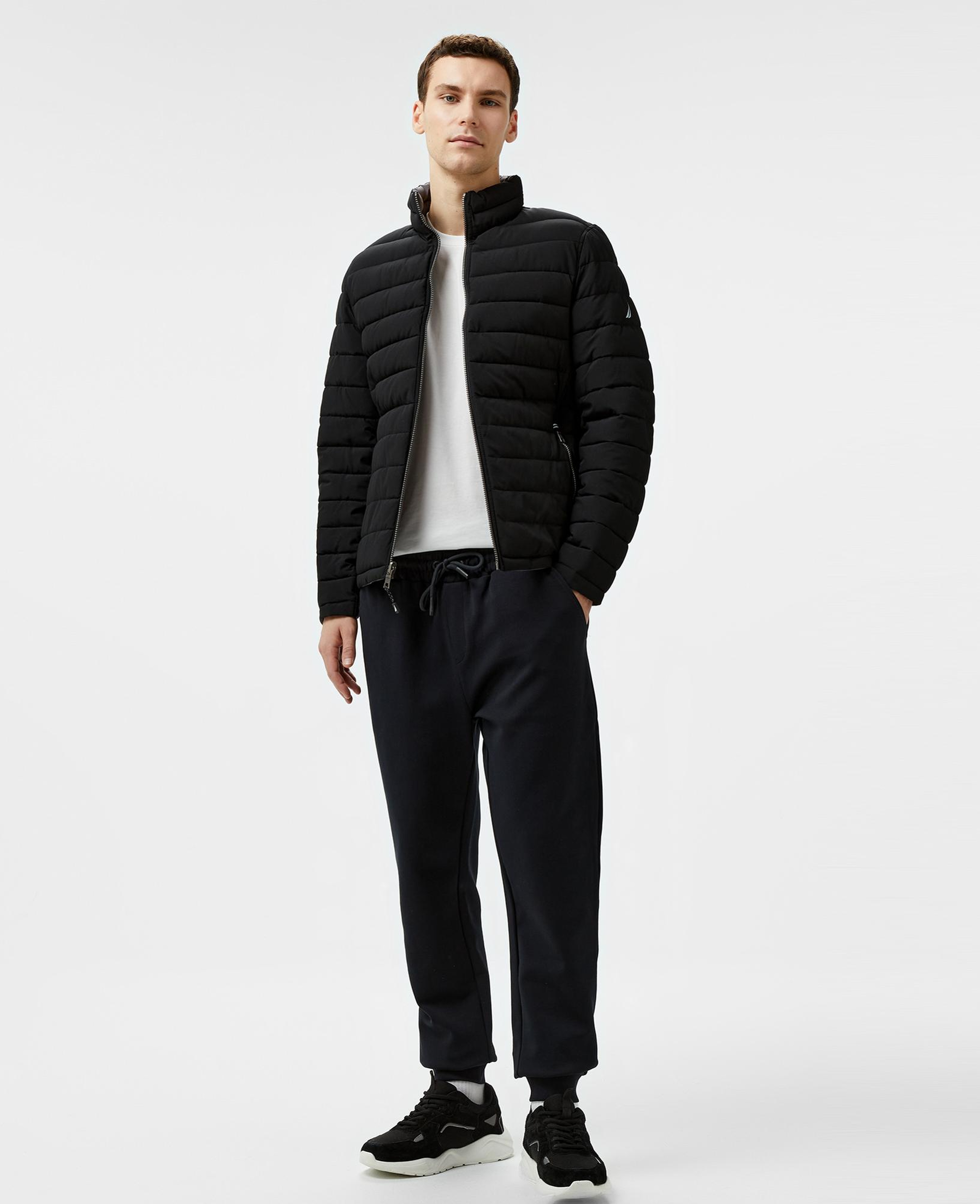 Nautica Erkek Siyah Regular Fit Çift Taraflı Mont