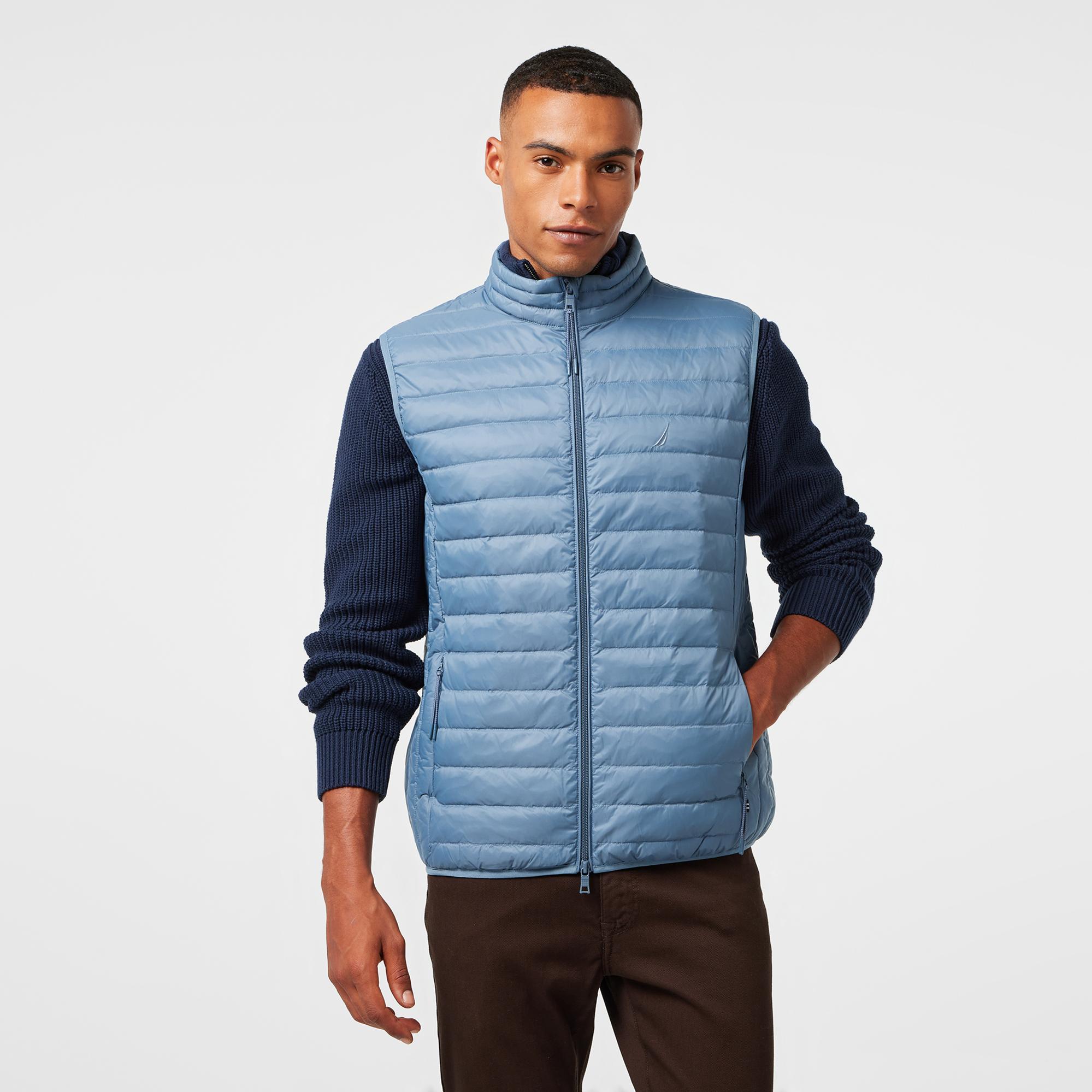 Nautica Erkek Mavi Su Kaydırma Özellikli Kaz Tüyü Yelek