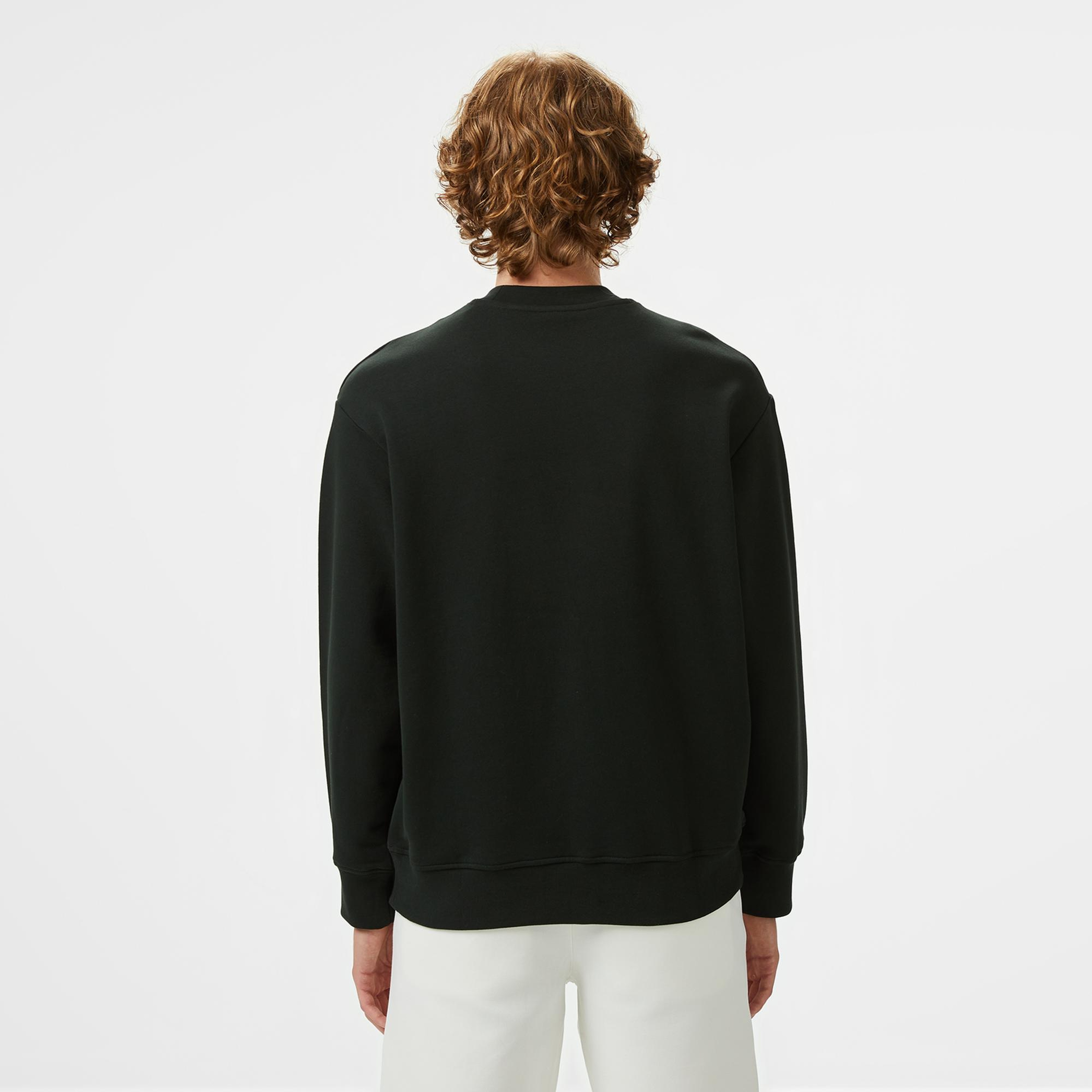 Armani Exchange Erkek Siyah Bisiklet Yaka Sweatshirt