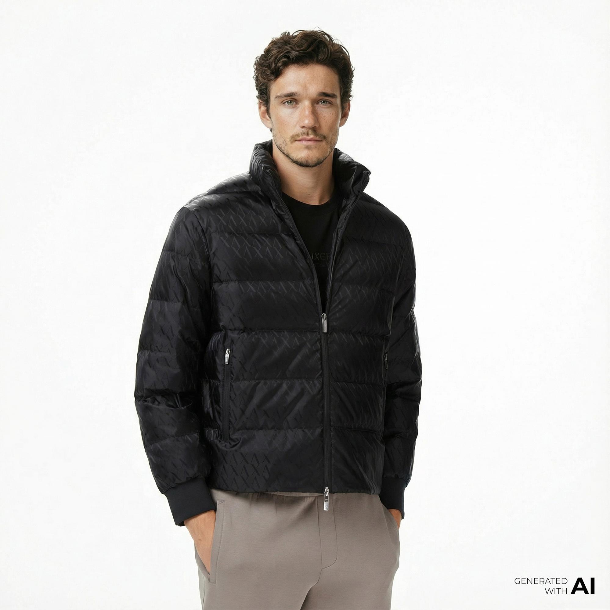 Armani Exchange Erkek Siyah Mont