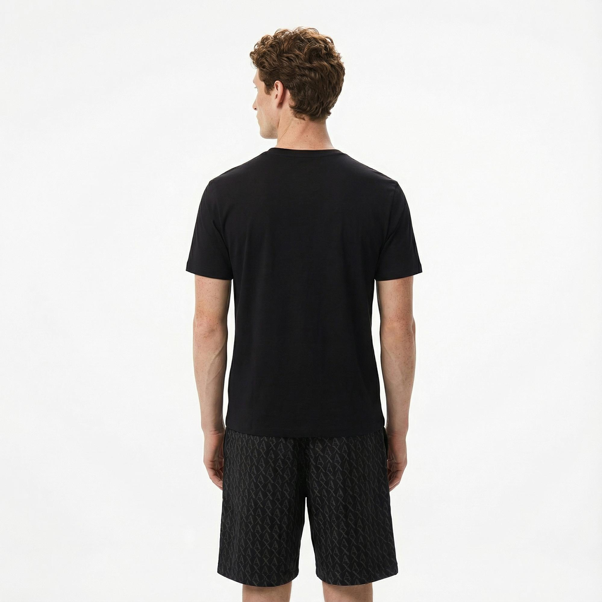 Armani Exchange Erkek Siyah Bisiklet Yaka T-Shirt