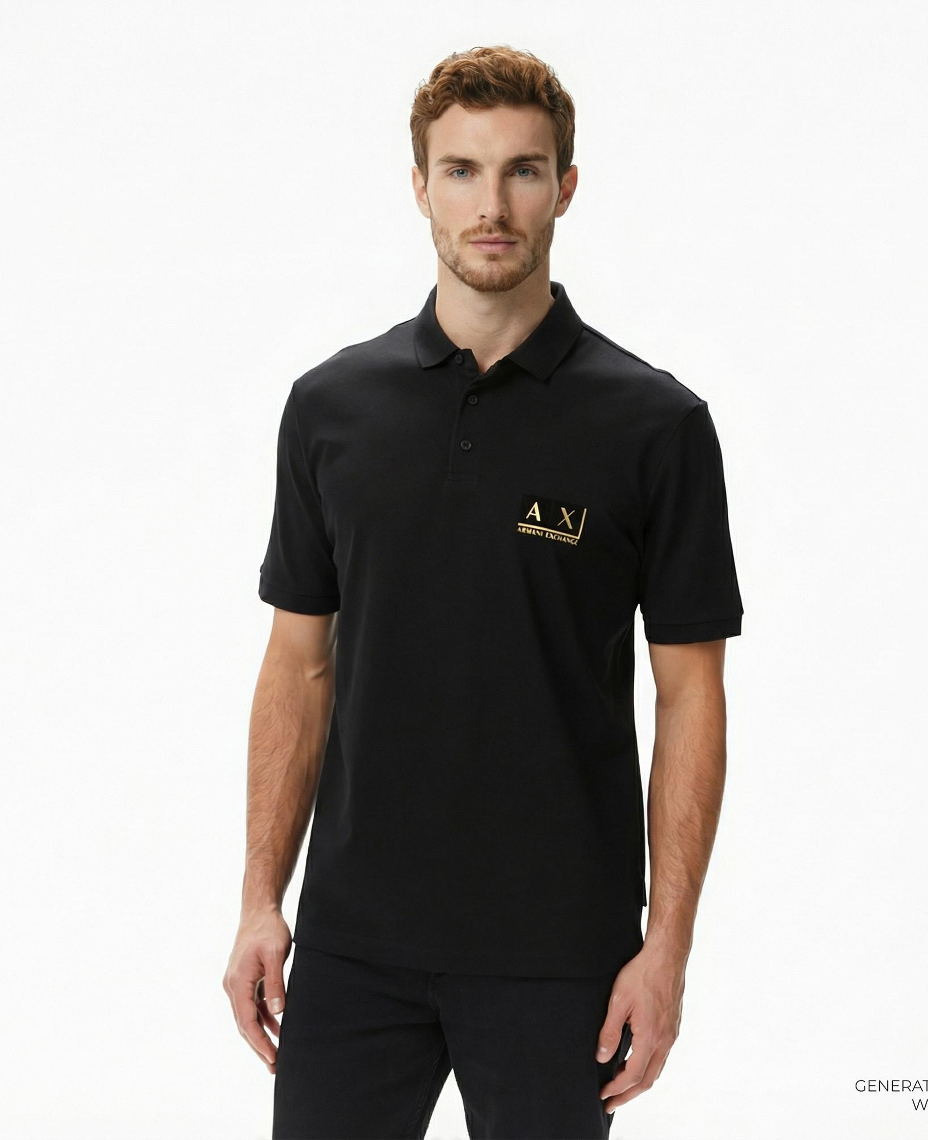 Armani Exchange Erkek Siyah Polo