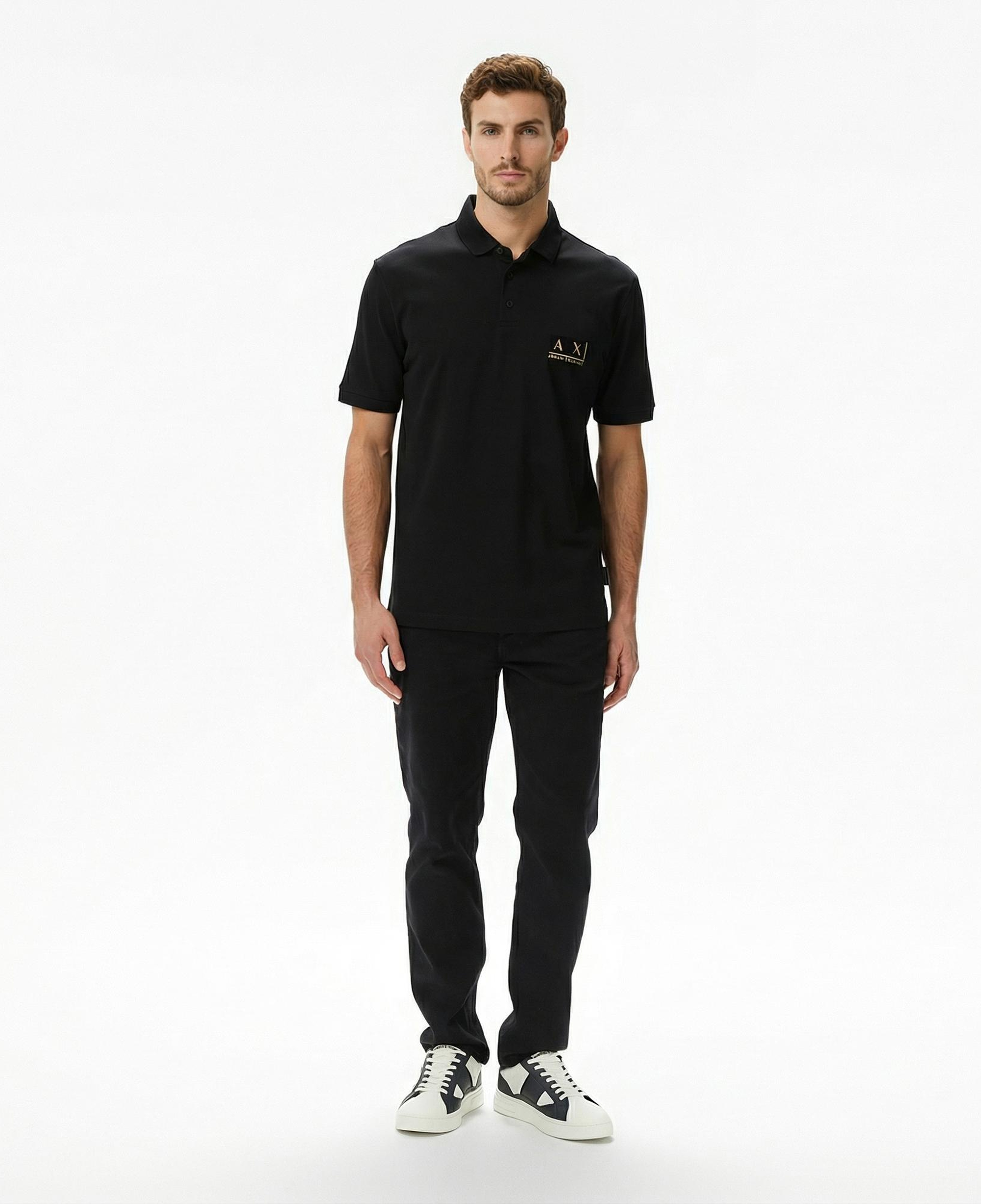 Armani Exchange Erkek Siyah Polo