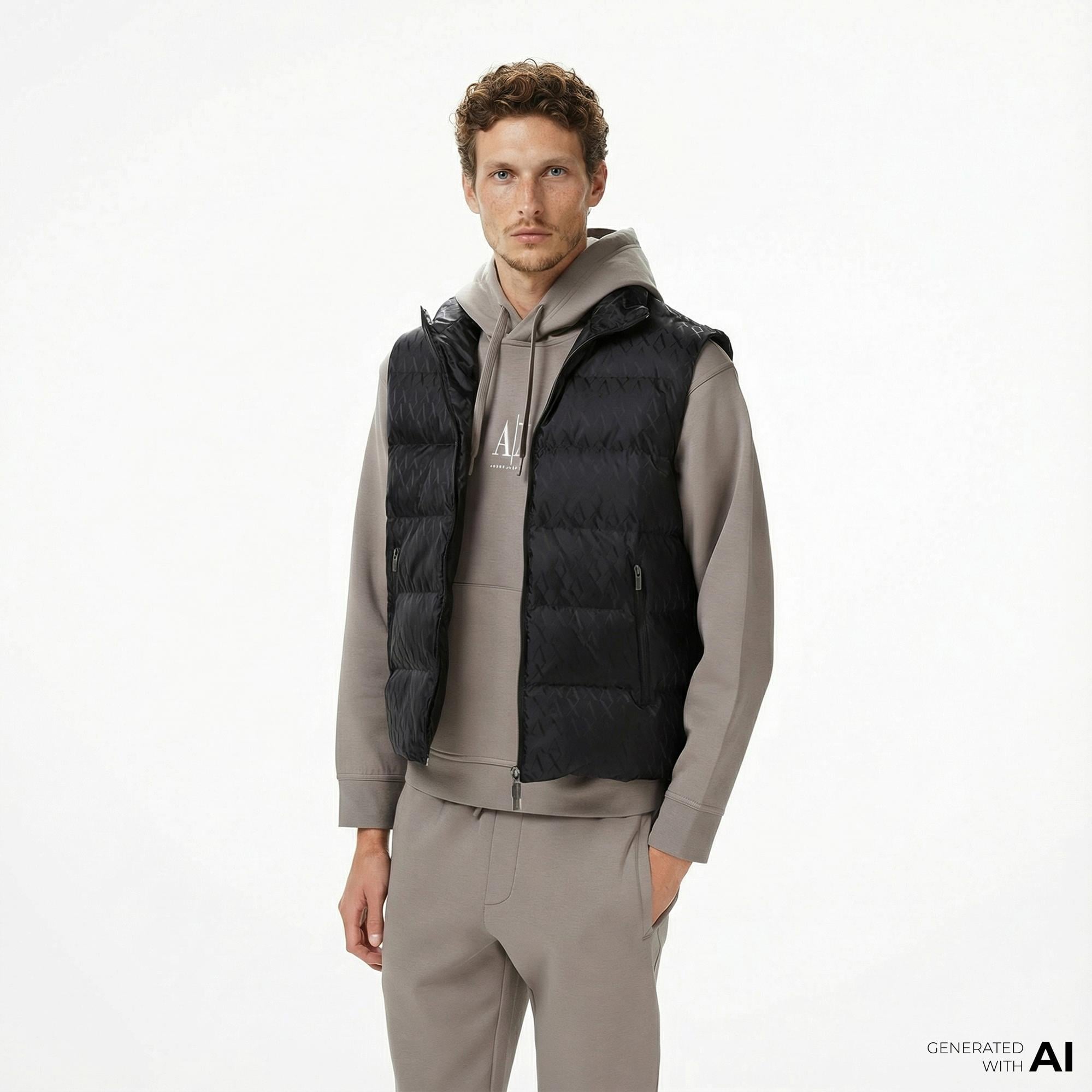 Armani Exchange Erkek Siyah Yelek