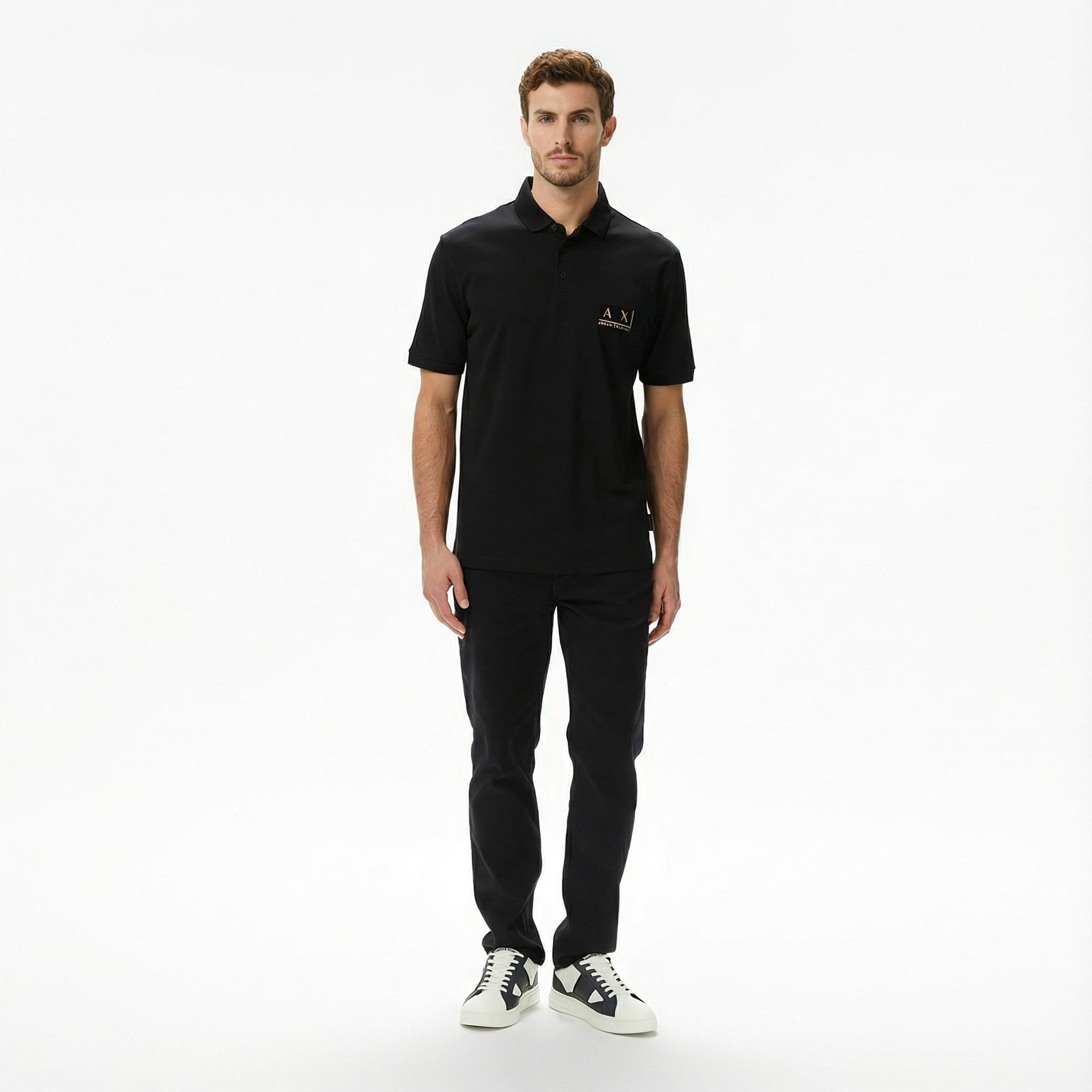 Armani Exchange Erkek Siyah Polo