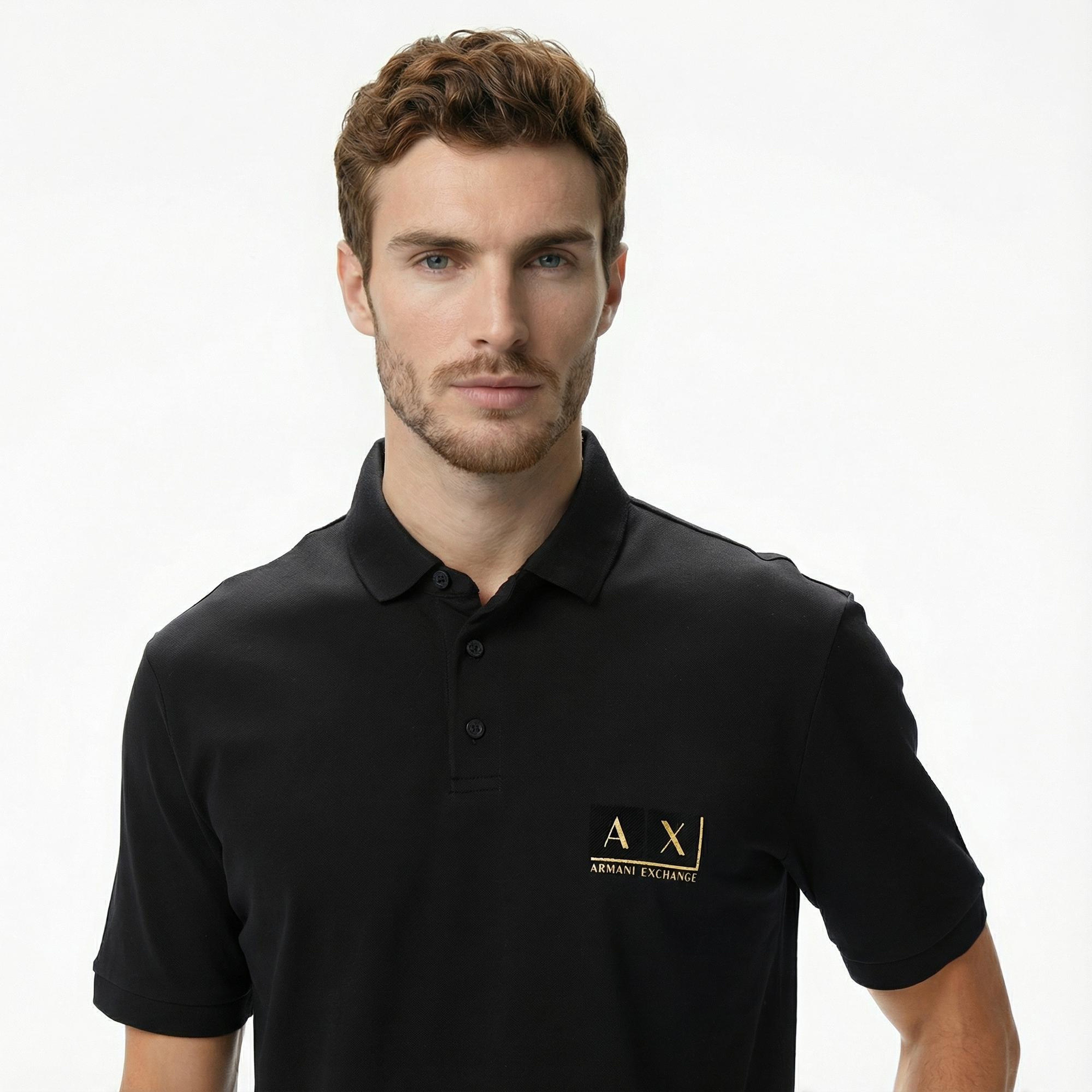 Armani Exchange Erkek Siyah Polo