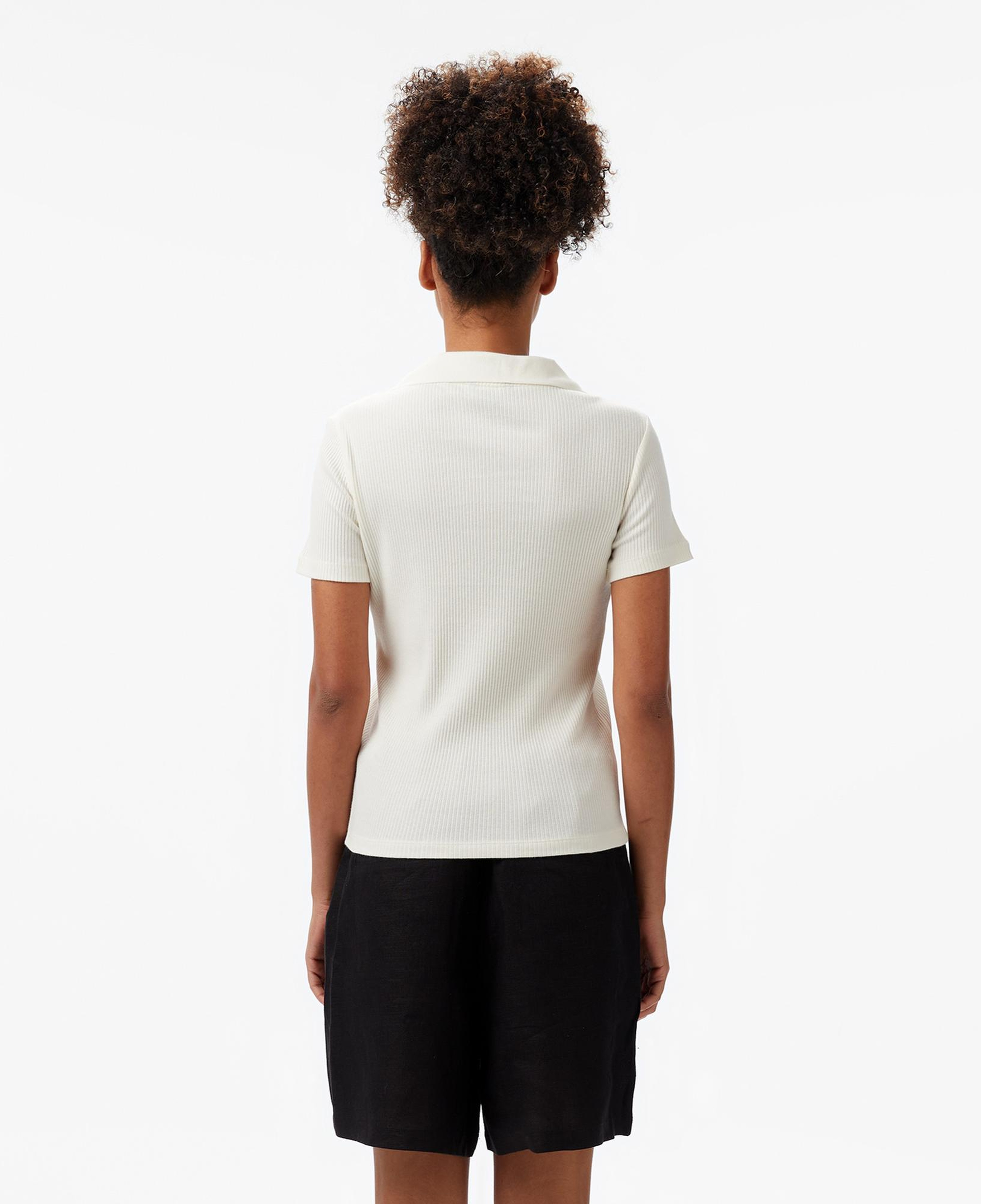 Nautica Kadın Krem Rengi Slim Fit Polo Yaka T-Shirt