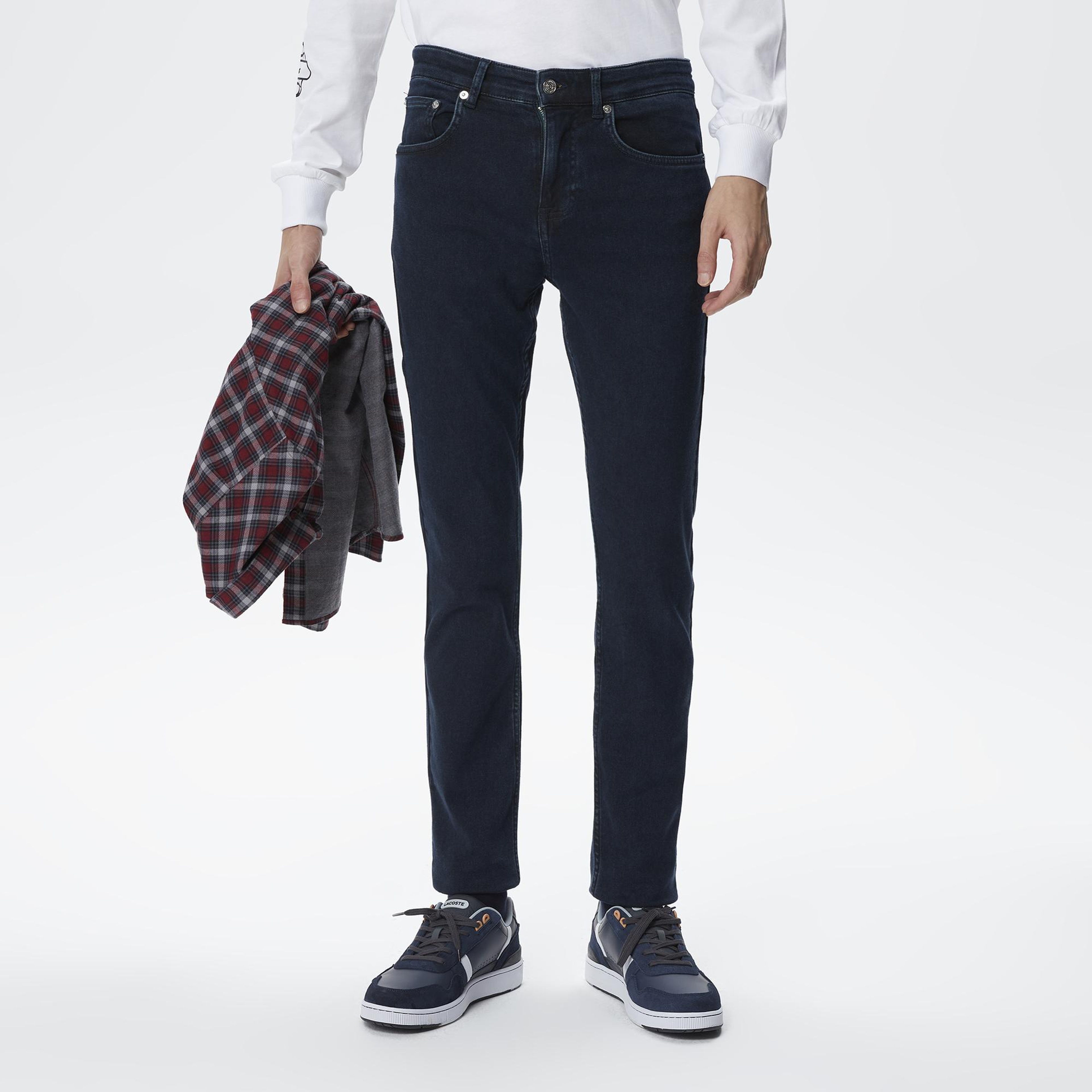 Erkek Slim Fit Lacivert Jean Pantolon