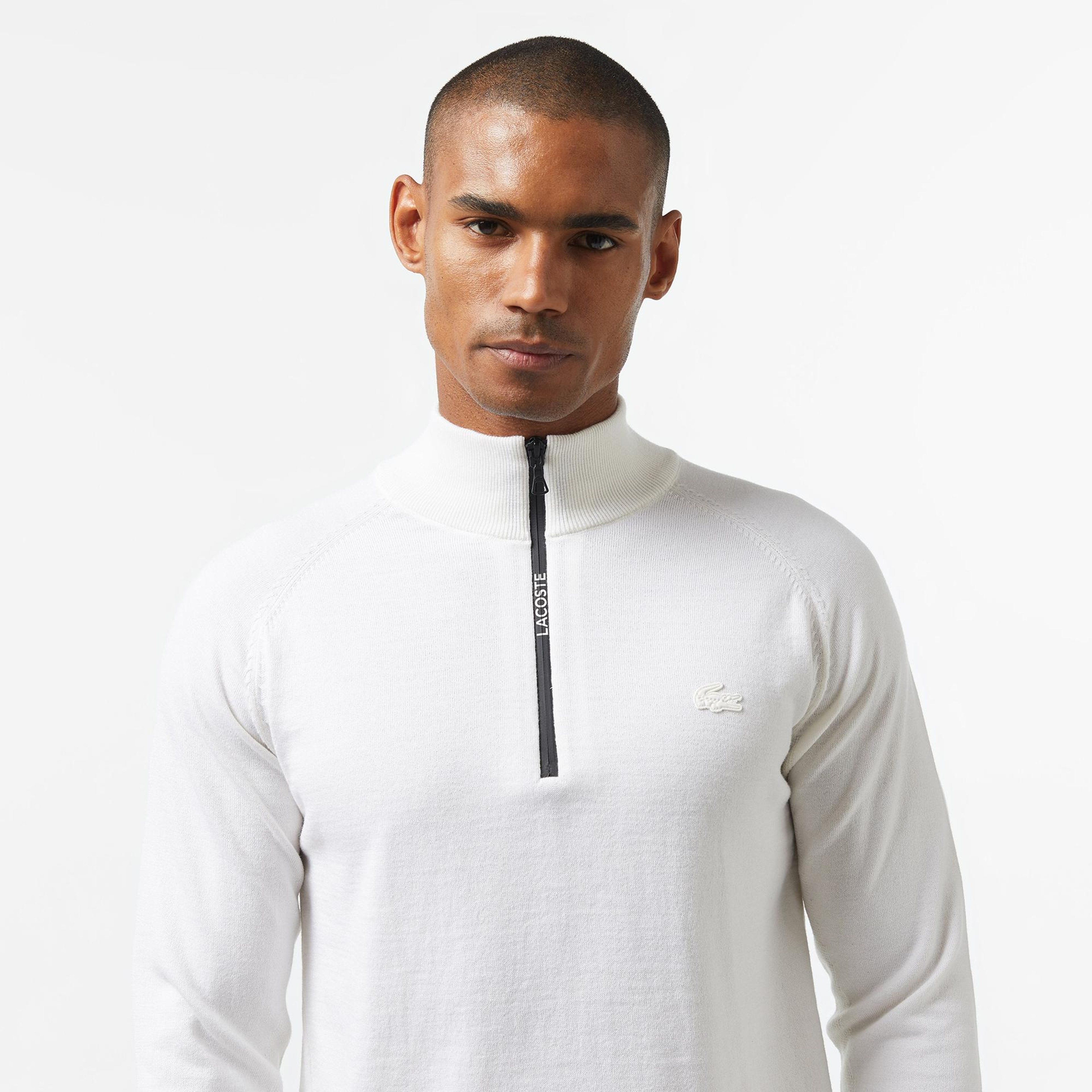 Lacoste Erkek Beyaz Triko