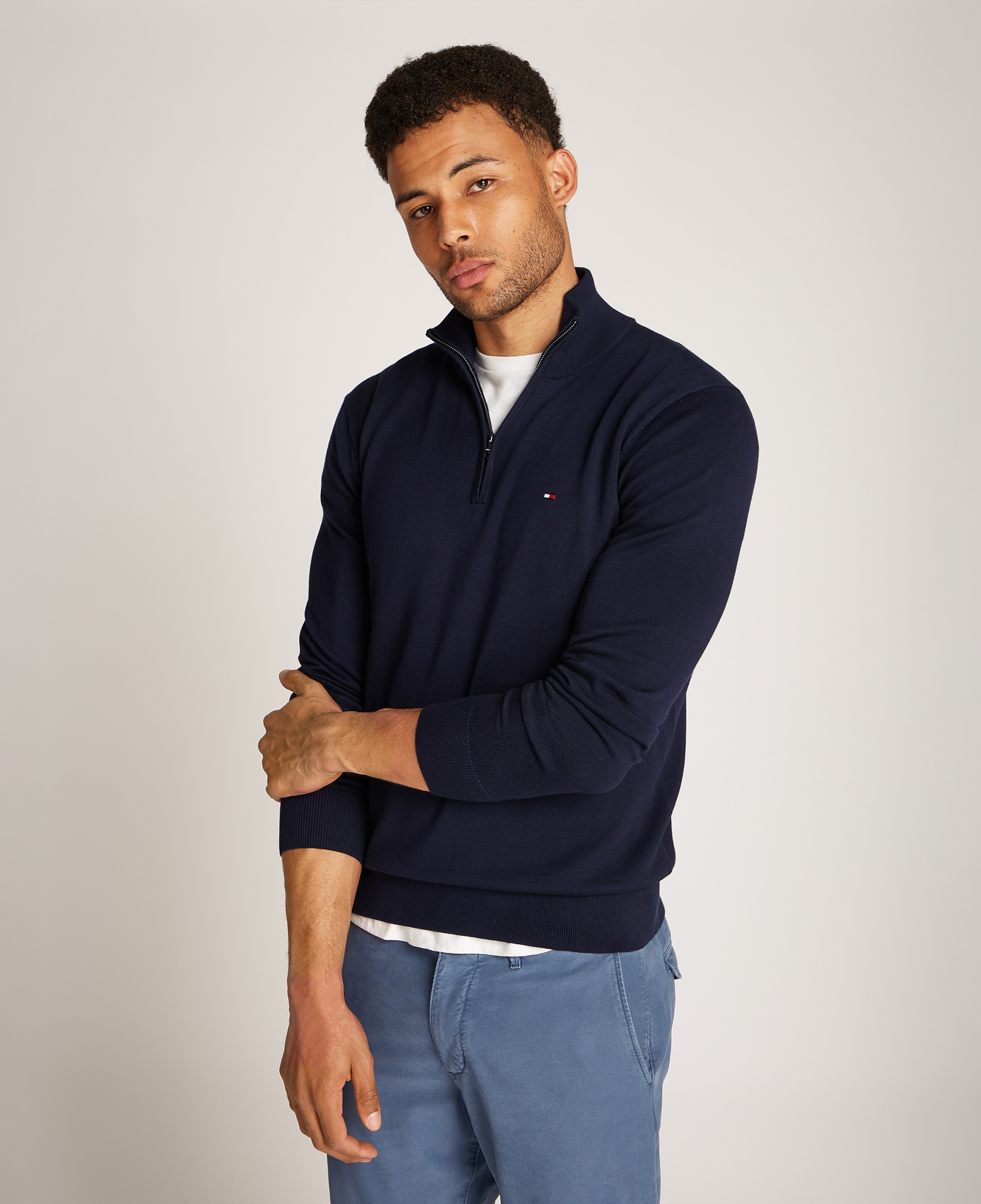 Tommy Hilfiger Erkek Triko Lacivert Kazak