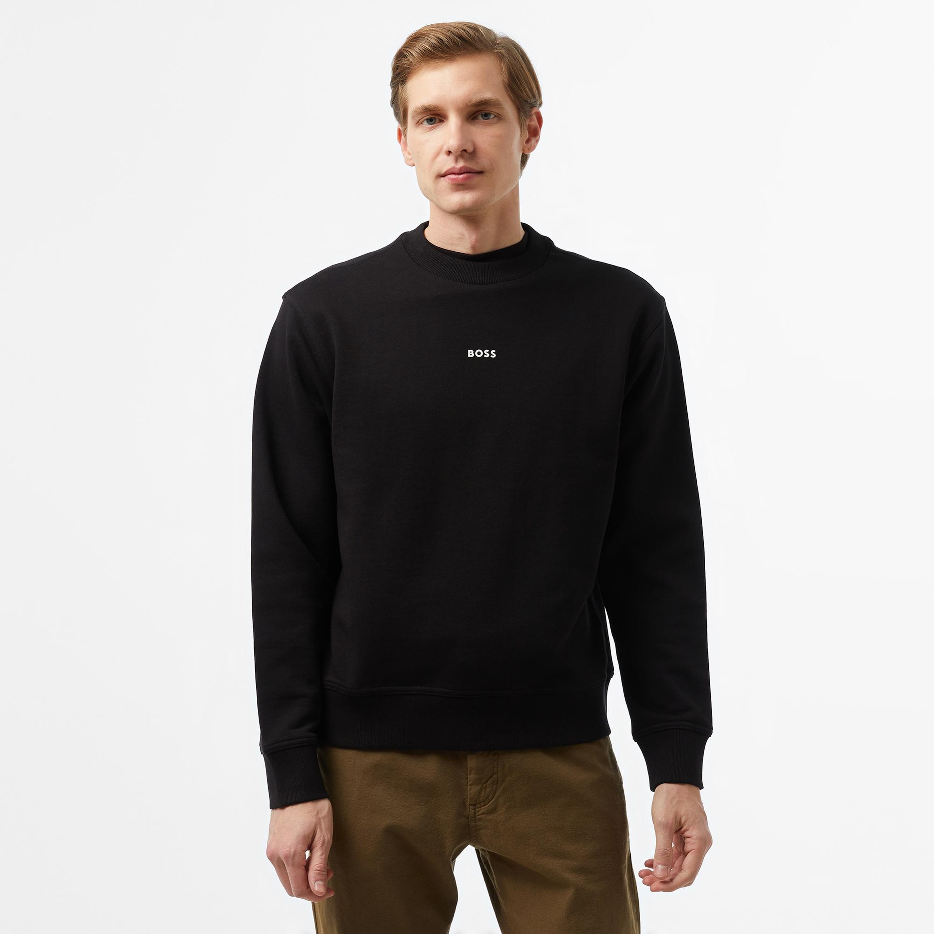Boss Erkek Siyah Sweatshirt