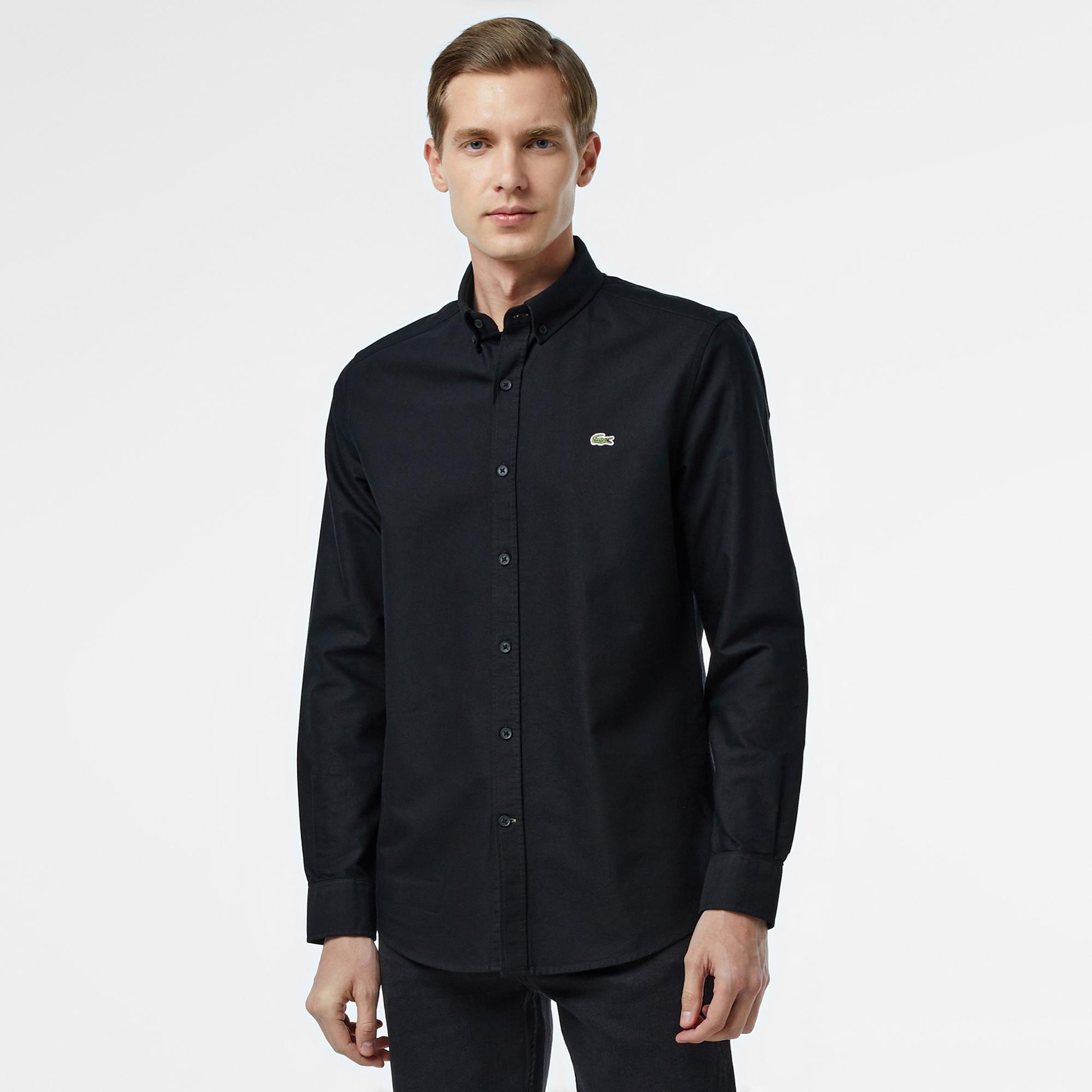 Lacoste Erkek Slim Fit Siyah Gömlek