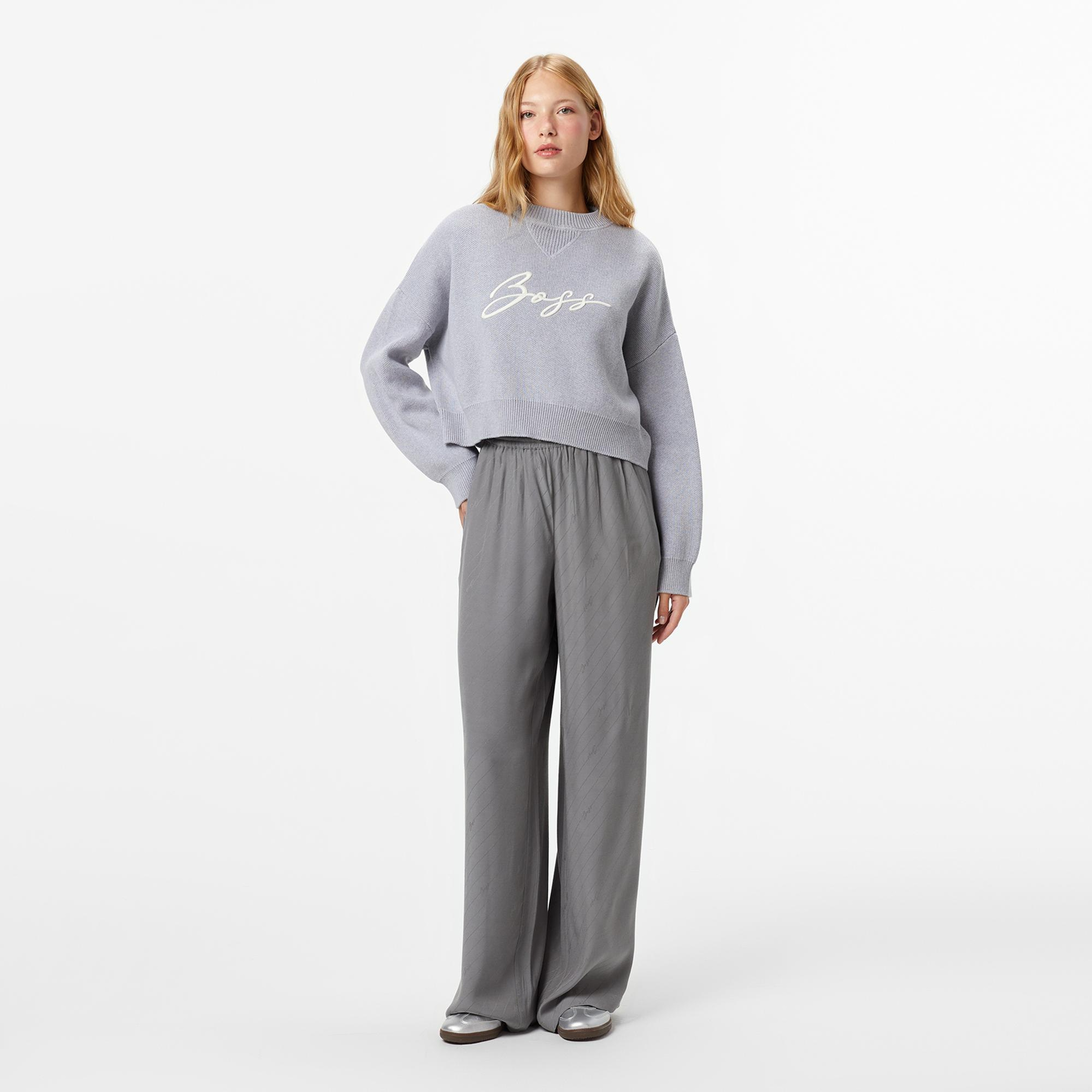 Boss Finevra Kadın Gümüş Triko