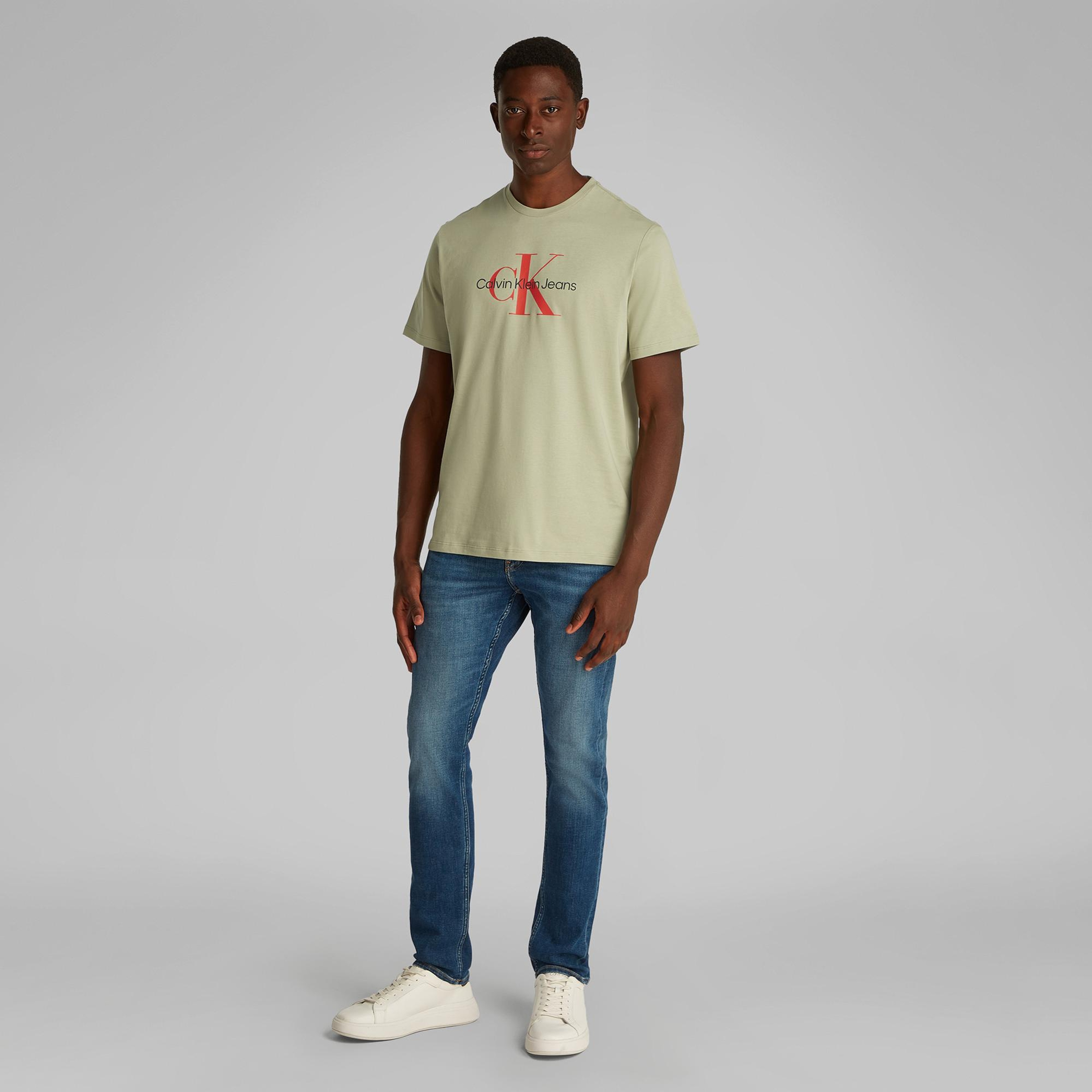 Calvin Klein Hero Monogram Erkek Yeşil T-Shirt