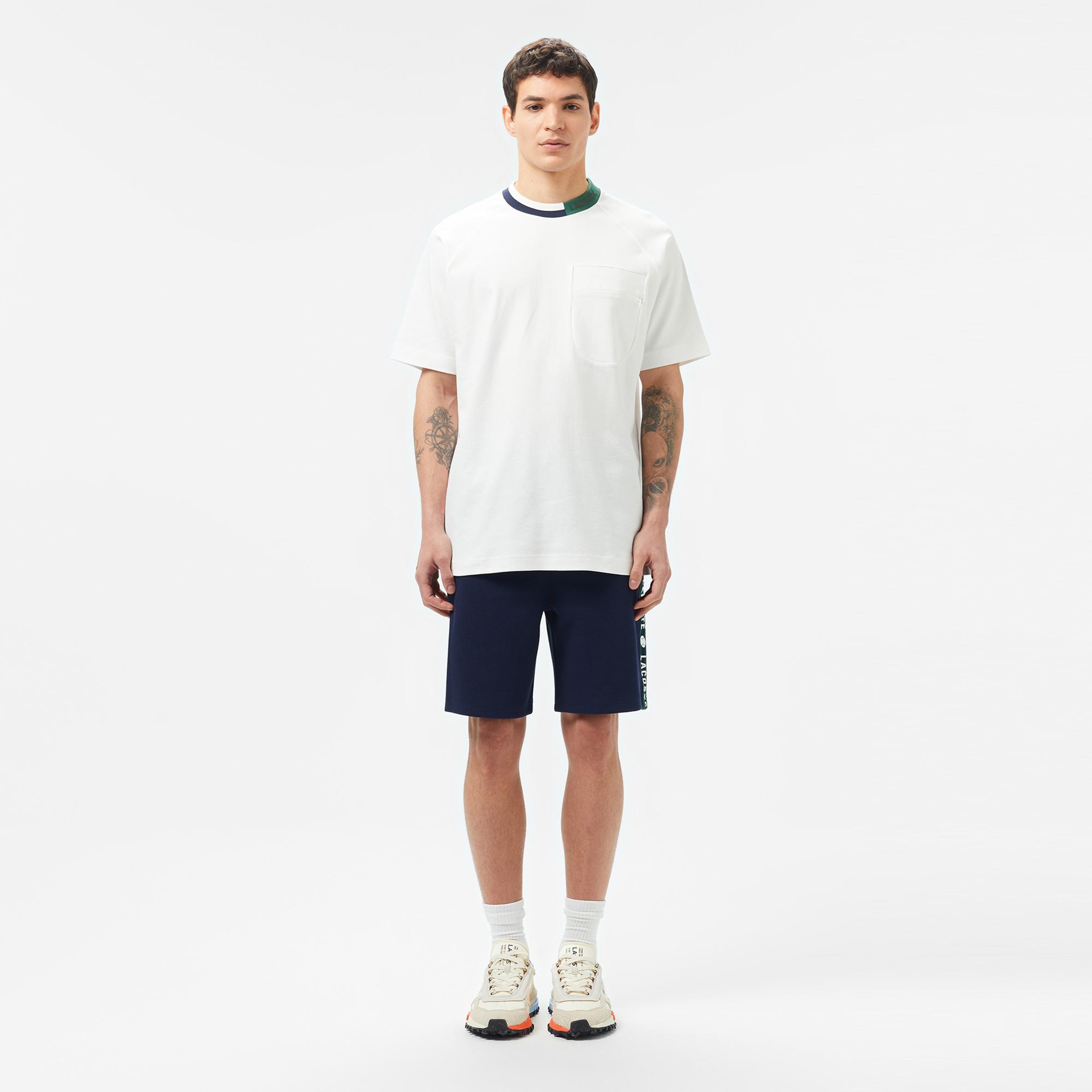 Lacoste Erkek Regular Fit Baskılı Lacivert Şort